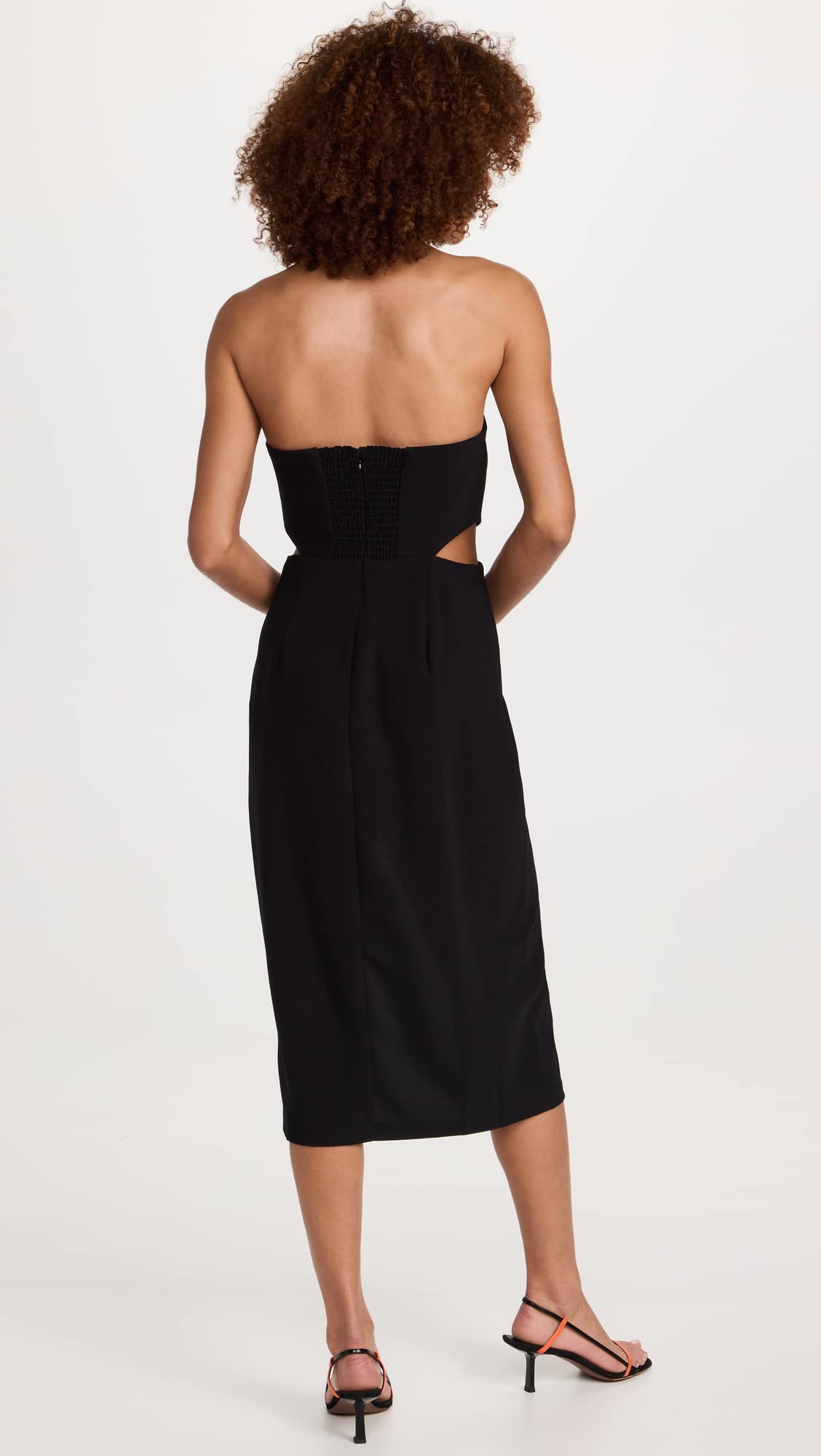 Amanda Uprichard Women's Kloss Dress - Elegant Floral Midi Dress for Wedding Guest, Cocktail Party & Special Occasions