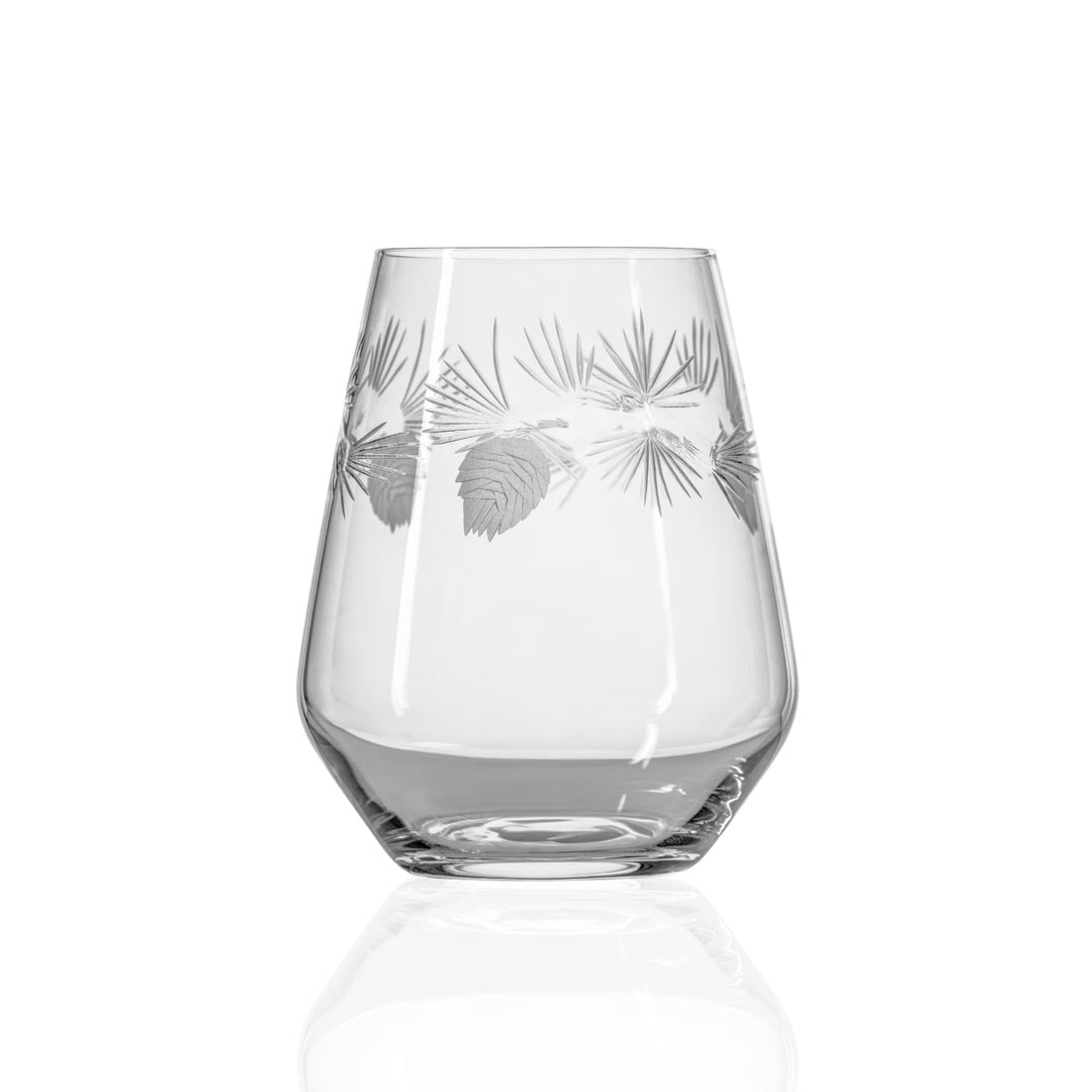 Icy Pine 18oz Stemless Wine Tumbler Glass Set of 4 - Perfect for Parties, Picnics, and Outdoor Gatherings