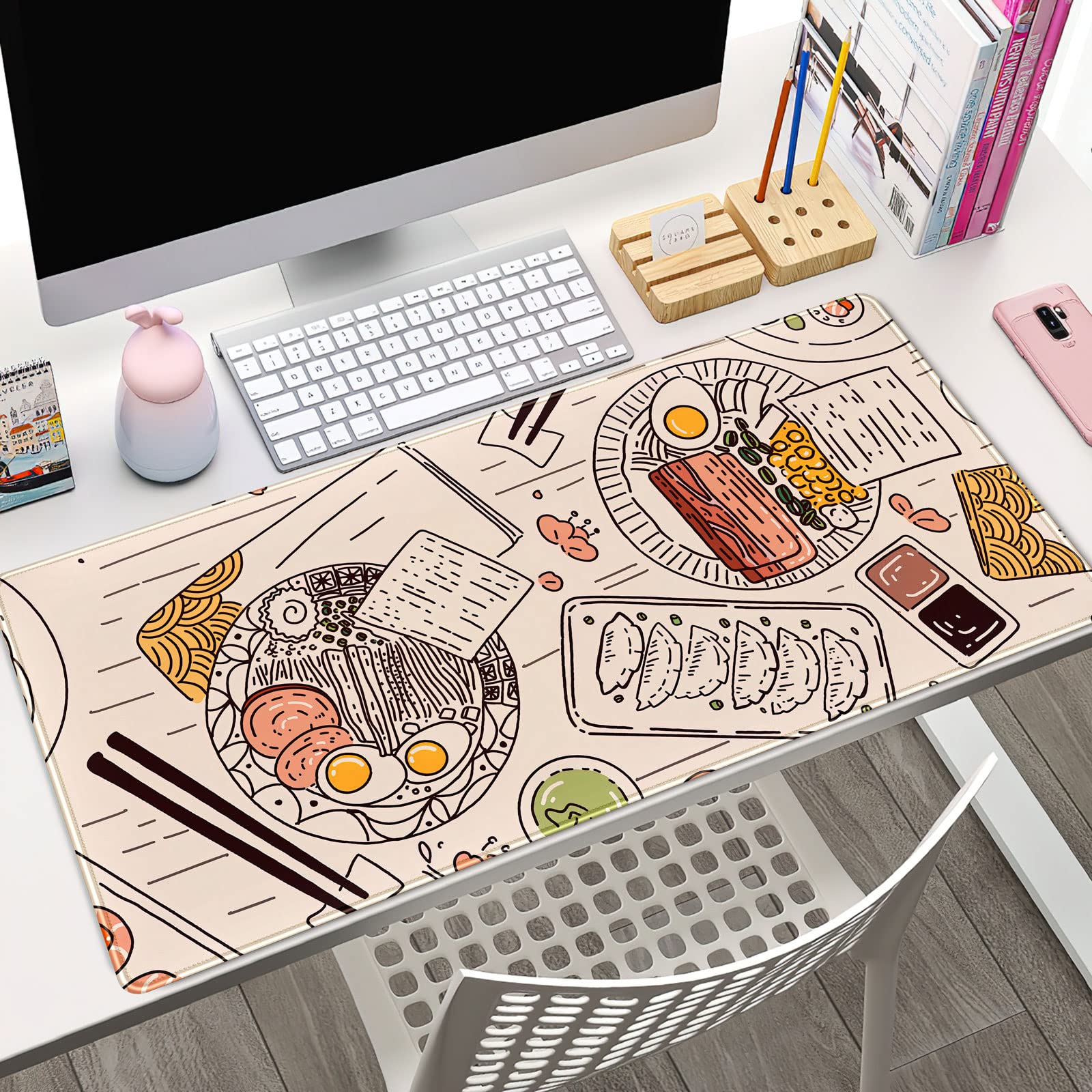 Japanese Ramen Sushi Themed XXL Desk Mat - 31.5