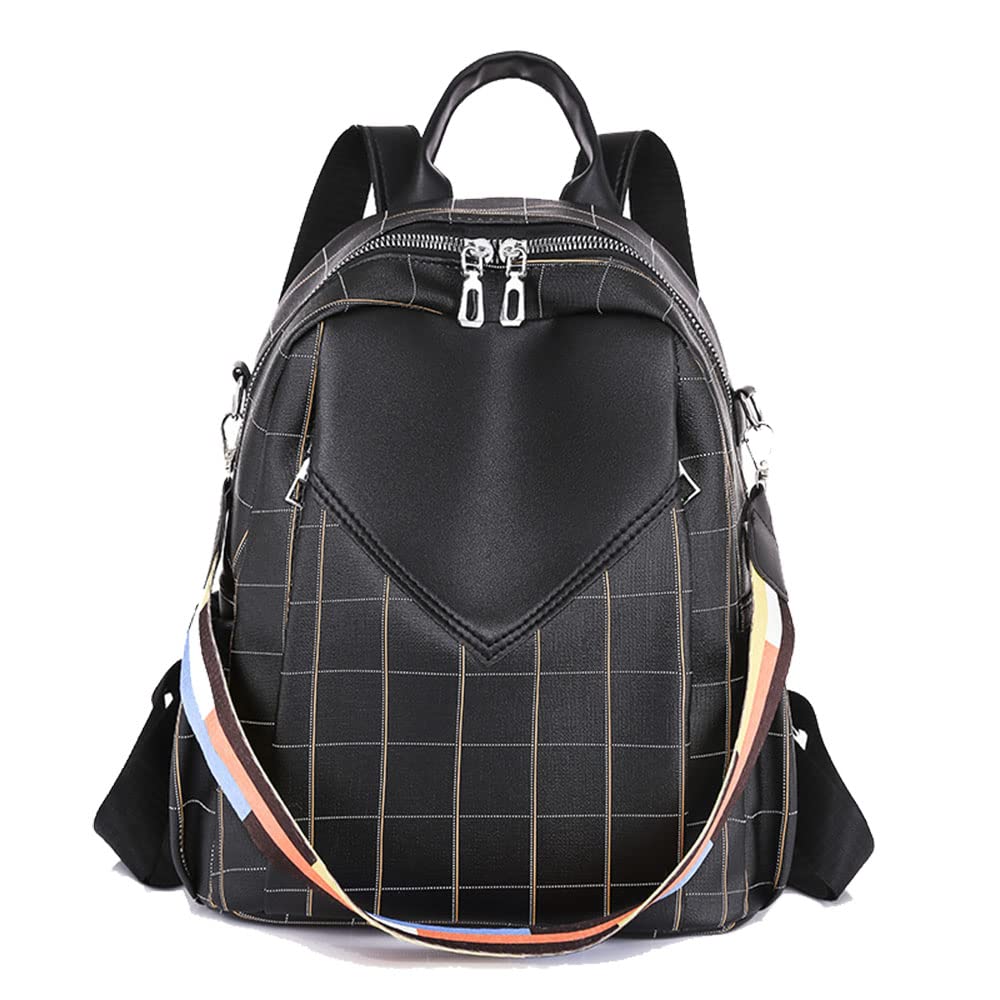 LTDH Genuine Leather Women's Backpack - Stylish Travel Backpack for College, Work & Daily Use - Fashionable Shoulder Bag for Women & Girls (Black) - Perfect for Commuting, School & Weekend Getaways