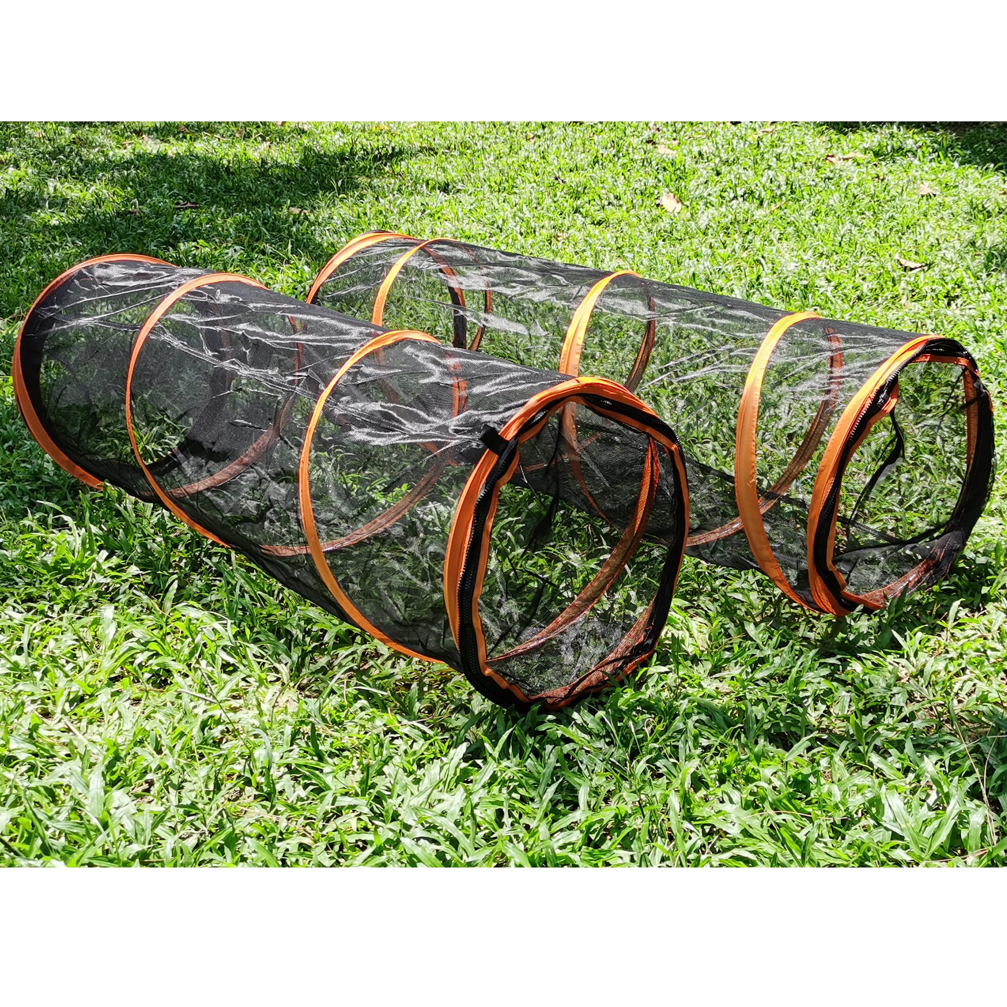 KUCDBUN 6-in-1 Outdoor Cat Enclosure with Tunnel - DIY Cat Playpen Tent for Indoor/Outdoor Use - Perfect for Cats, Rabbits, Ferrets & Small Animals - Great for Backyard, Patio, Camping & Travel Adventures