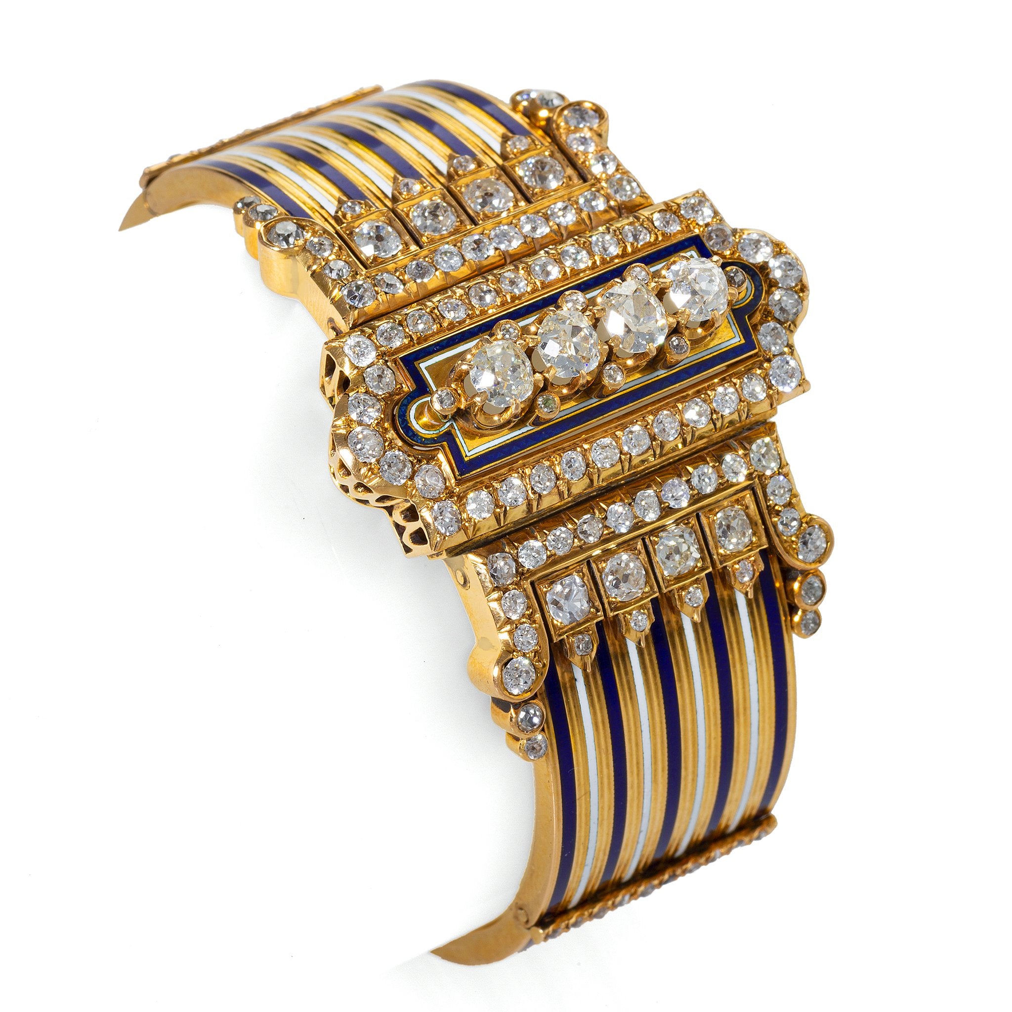 Exquisite French Diamond & Enamel 