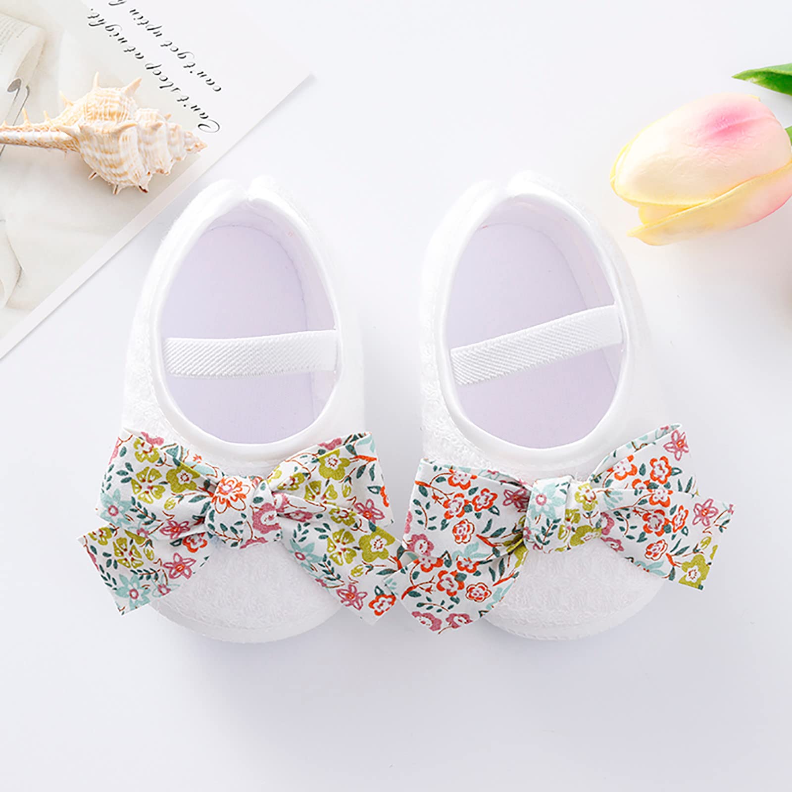 Baby Girl Mary Jane Flats - Non-Slip Soft Sole First Walker Shoes for Weddings & Special Occasions