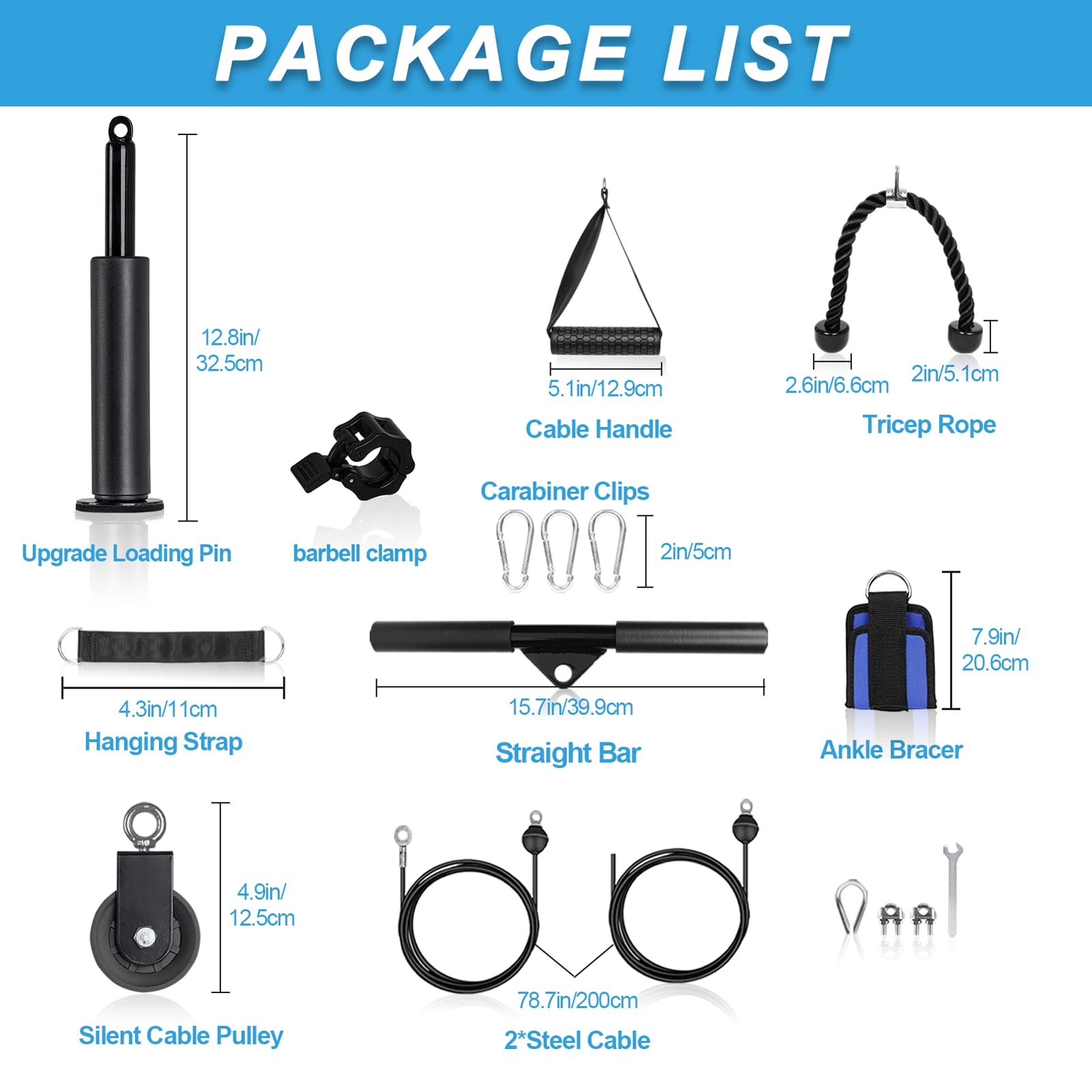 Uboway Dual Cable LAT Pull Down Machine - Upgraded Weight Cable Pulley System with Loading Pin for Home Gym | Perfect for Triceps, Back, Forearms & Shoulder Workouts | Strength Training & Fitness Equipment for Small Spaces