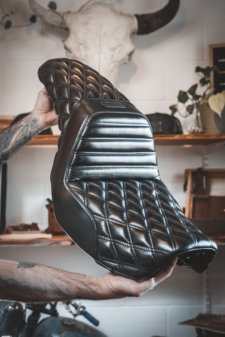 Premium Motorcycle Seat Reupholstery Kit - High-Quality Vinyl Replacement Cover for Harley, Honda, Yamaha - DIY Comfort Upgrade for Long Rides & Custom Bike Styling