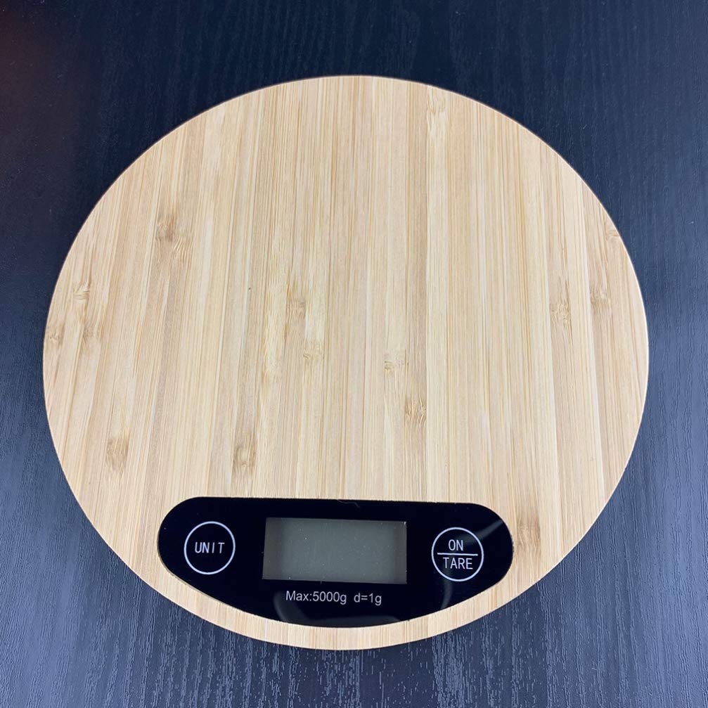 Bamboo Digital Kitchen Scale - Portable Food & Coffee Scale for Baking, Cooking, Travel | Battery-Free