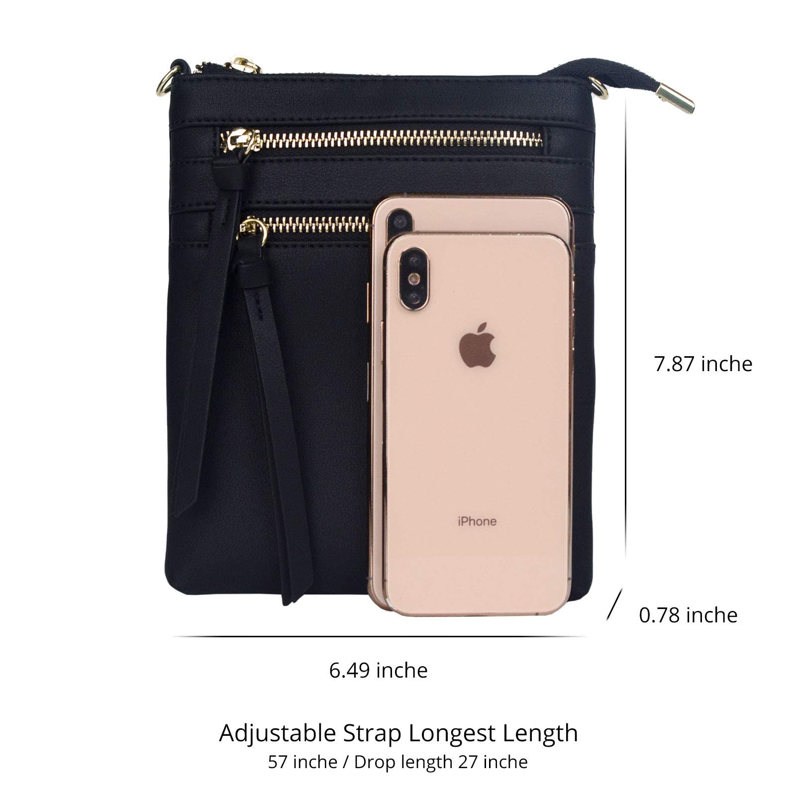 Bveyzi Slim Crossbody Purse & Wallet for Women - Everyday Essentials