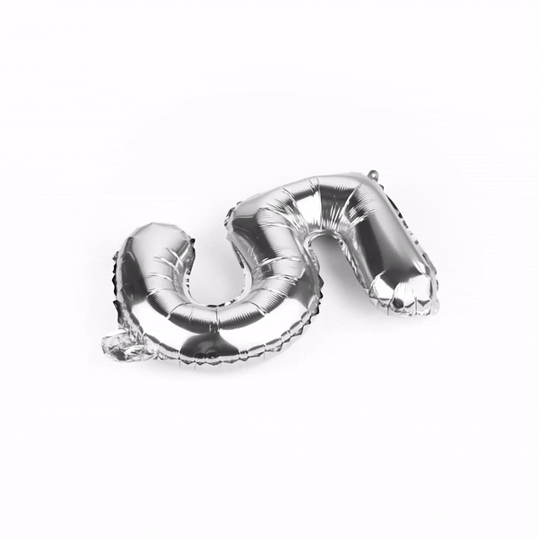 Balloonify Silver Mylar Number 5 Balloon - 16 Inch Party Decoration for Birthdays, Anniversaries & Celebrations - 1 Count Box