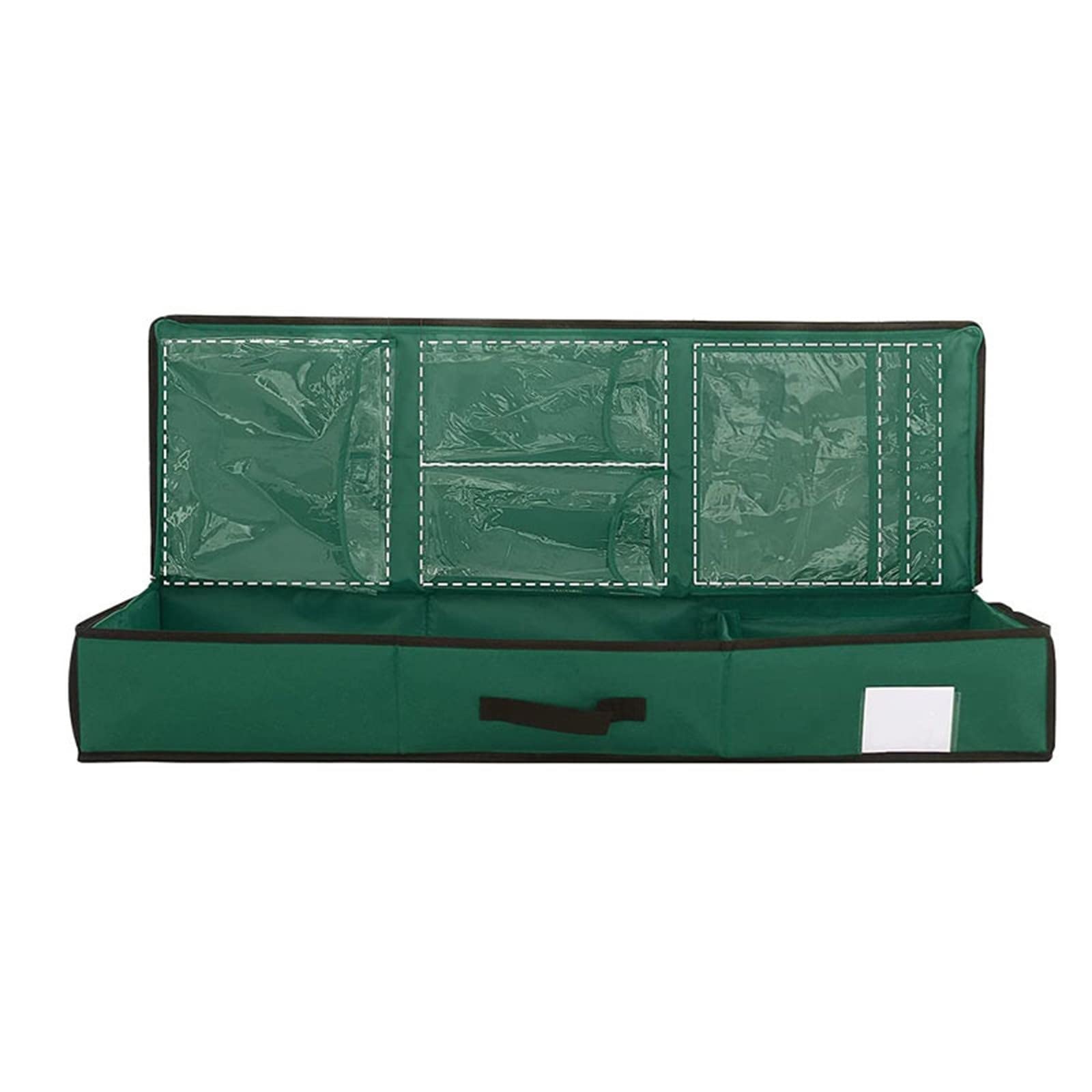 Christmas Storage Organizer Box - Rectangle Gift Wrap Paper & Balls Storage Solution for Home Organization | Under Bed Storage, Wallpaper Pockets & Housekeeping Supplies | Perfect for Holiday Decor Storage & Small Space Organization