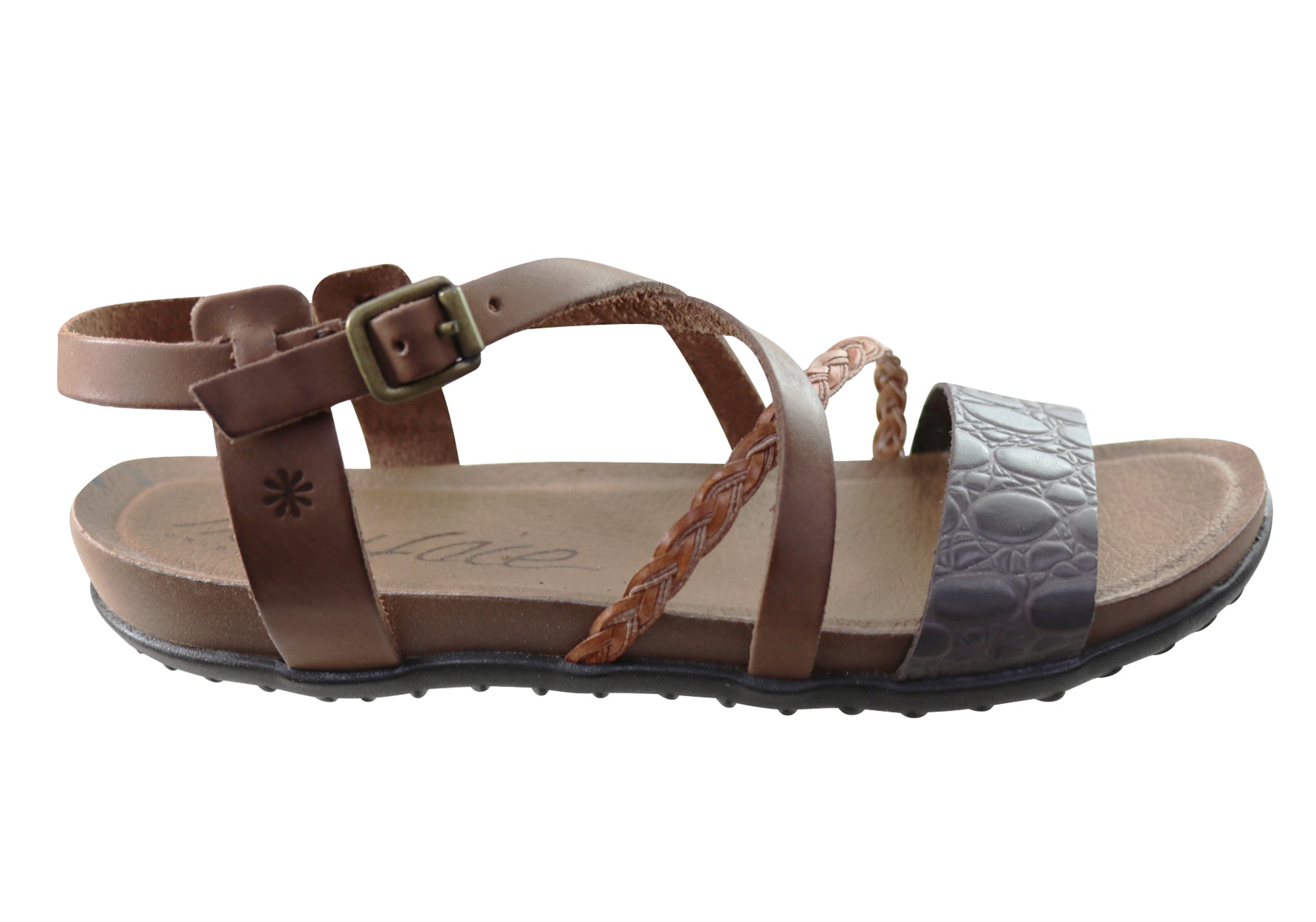 Laurina Women's Comfortable Leather Sandals - Handmade in Brazil - Casual Summer Walking Shoes for Beach, Travel & Everyday Wear