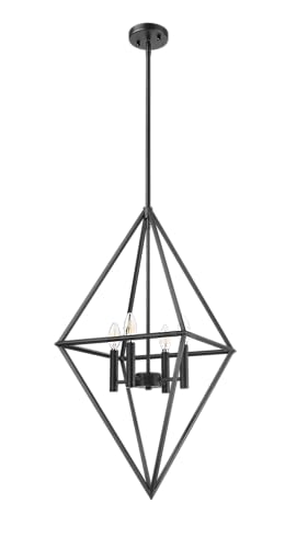 Matte Black - 4 Light Diamond
