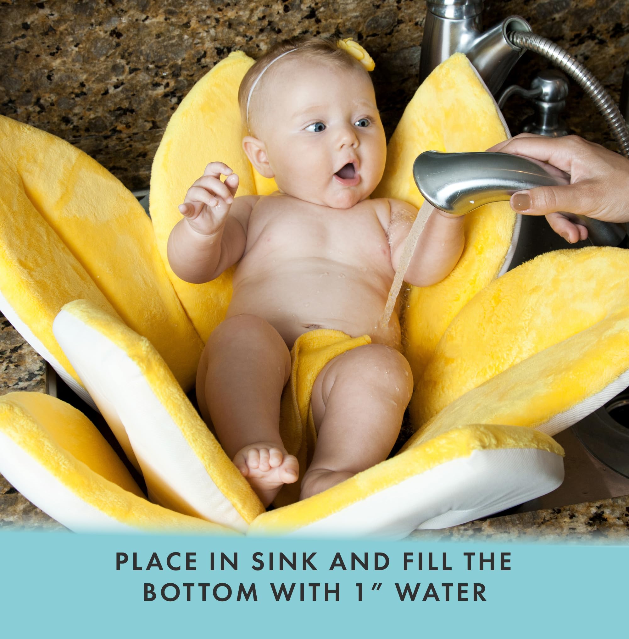 Original Blooming Bath Baby Bathtub Seat - Soft Newborn to Toddler Bath Support (0-6+ Months) - Washable Flower-Shaped Infant Tub with Scrubbie - Essential Baby Bathing Must Haves - Perfect for Safe & Comfortable Bath Time at Home or Travel