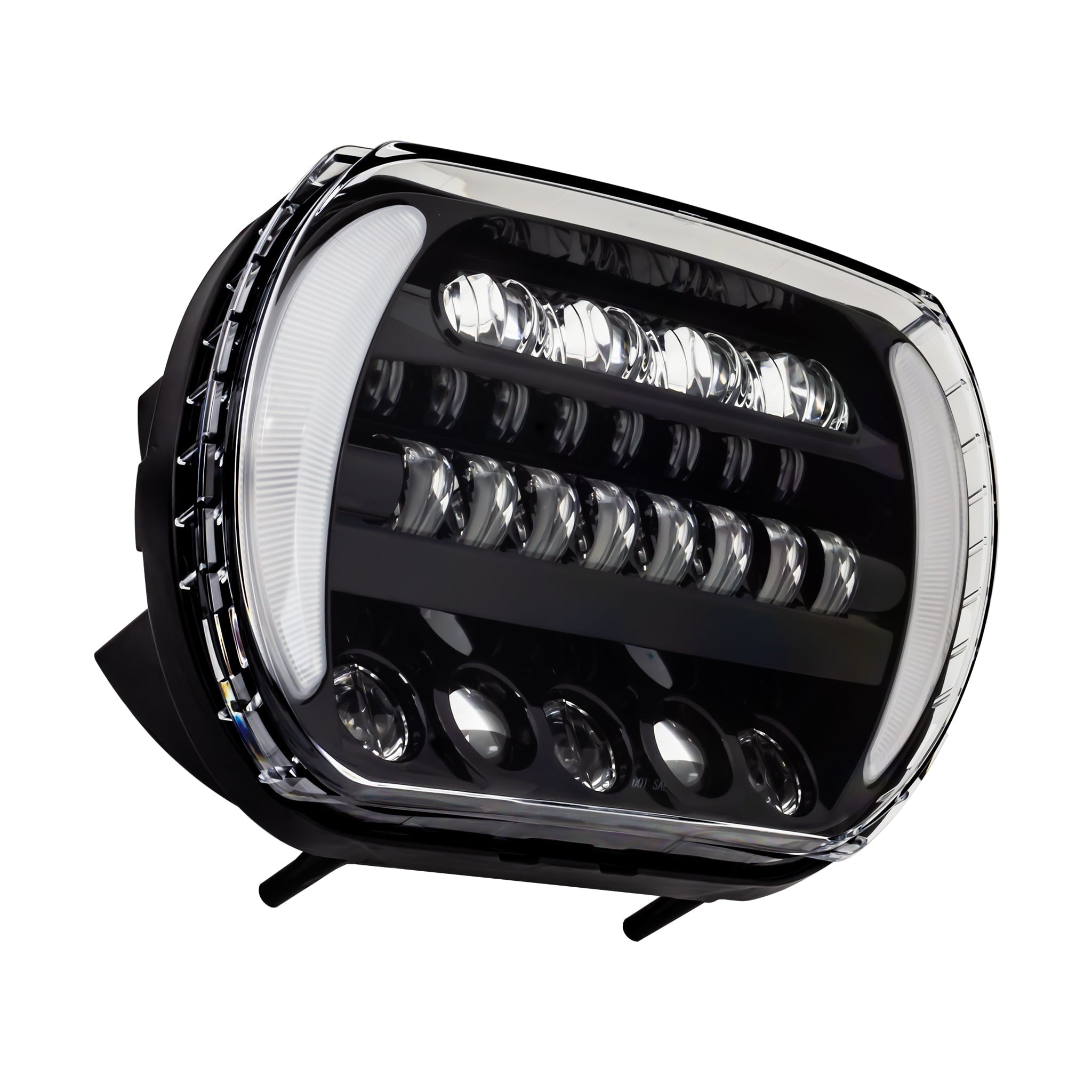 Eagle Lights Gen II LED Projection Headlight for 2004-2013 Harley Davidson Road Glide - High Visibility Motorcycle Headlight for Night Riding & Safety