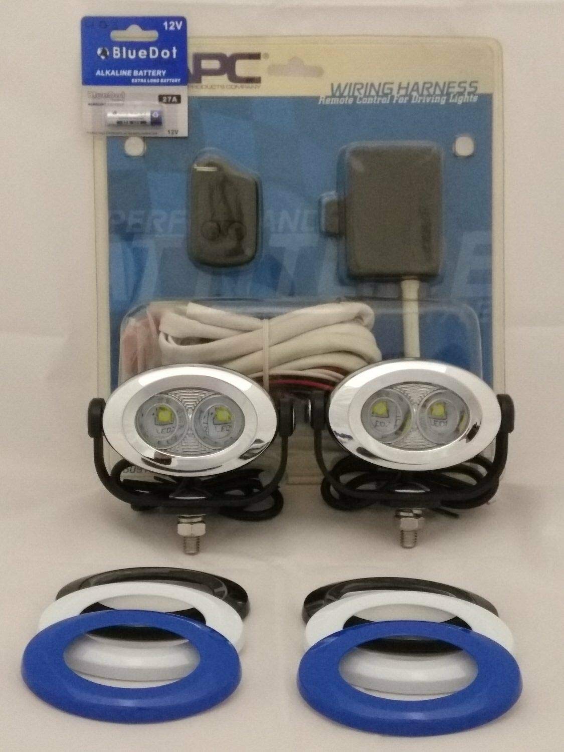 6000K LED Auxiliary Lights Kit for Harley-Davidson Street Glide (All Years) - High Brightness Fog & Driving Lights for Night Riding Safety & Style Enhancement