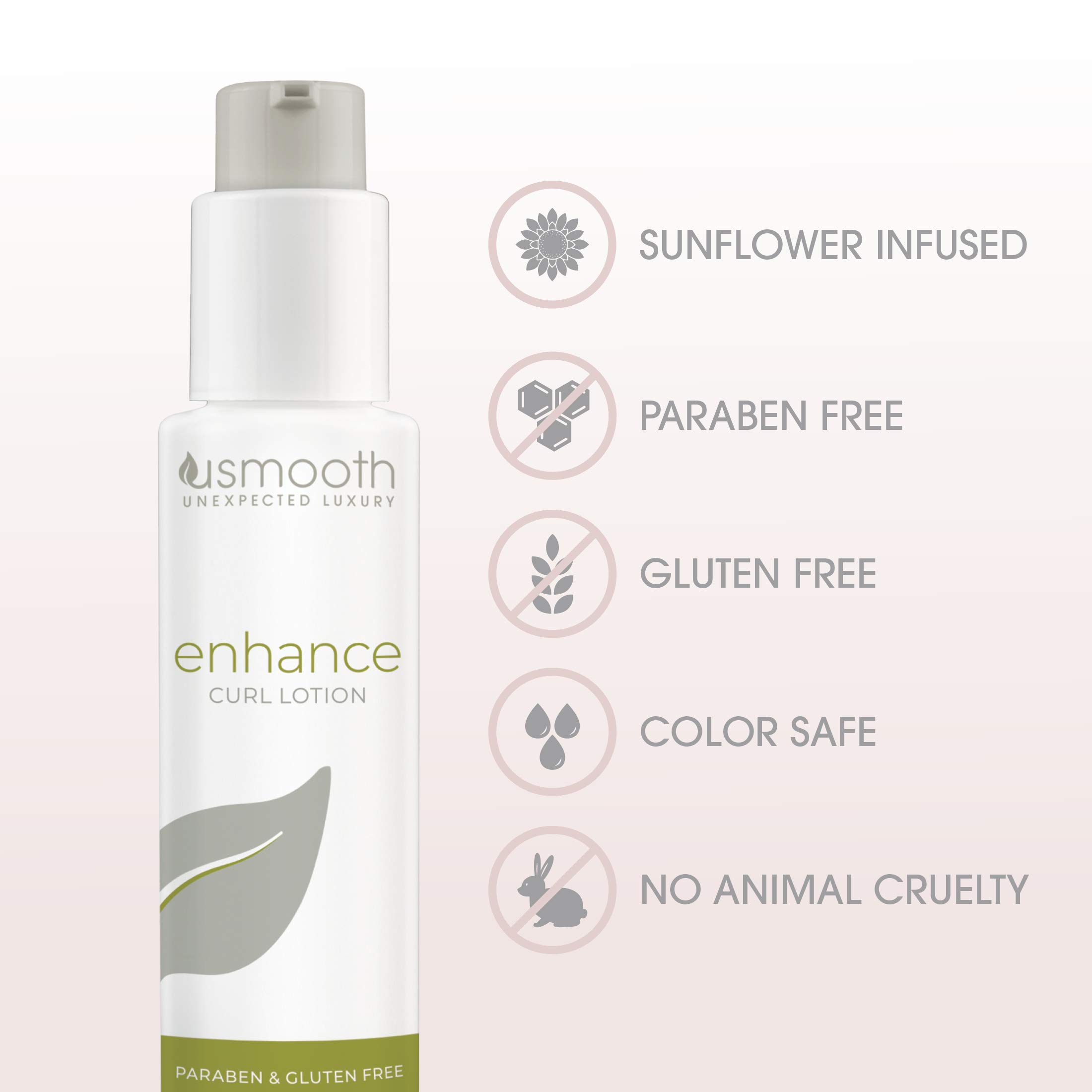 Usmooth Enhance Curl Lotion for Natural Hair - 12 Pack | Hydrating Curl Defining Cream for Wavy & Curly Hair | Perfect for Daily Styling & Frizz Control