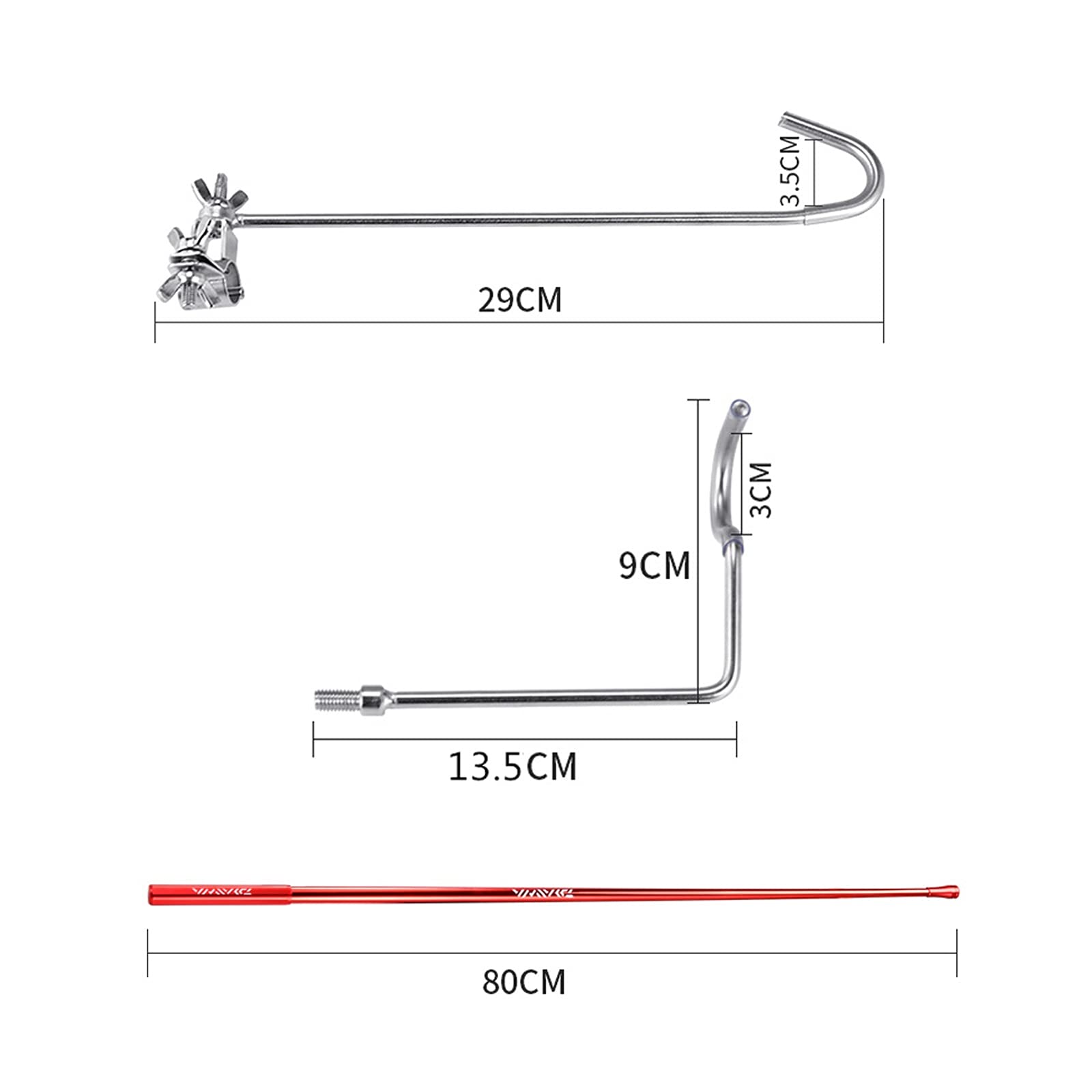 **Stainless Steel Fishing Rod Holder Stand - Left/Right Hand Bracket with Turret Frame - Durable Rear Hanging Fishing Accessories for Boat, Kayak, and Shore Fishing**