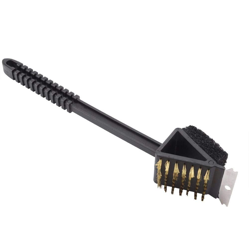 Stainless Steel Grill Brush with Long Handle - Heavy Duty BBQ Cleaning Brush for Grill Grates, Barbecue & Kitchen Tools - Perfect for Outdoor Cooking, Camping & Backyard BBQs