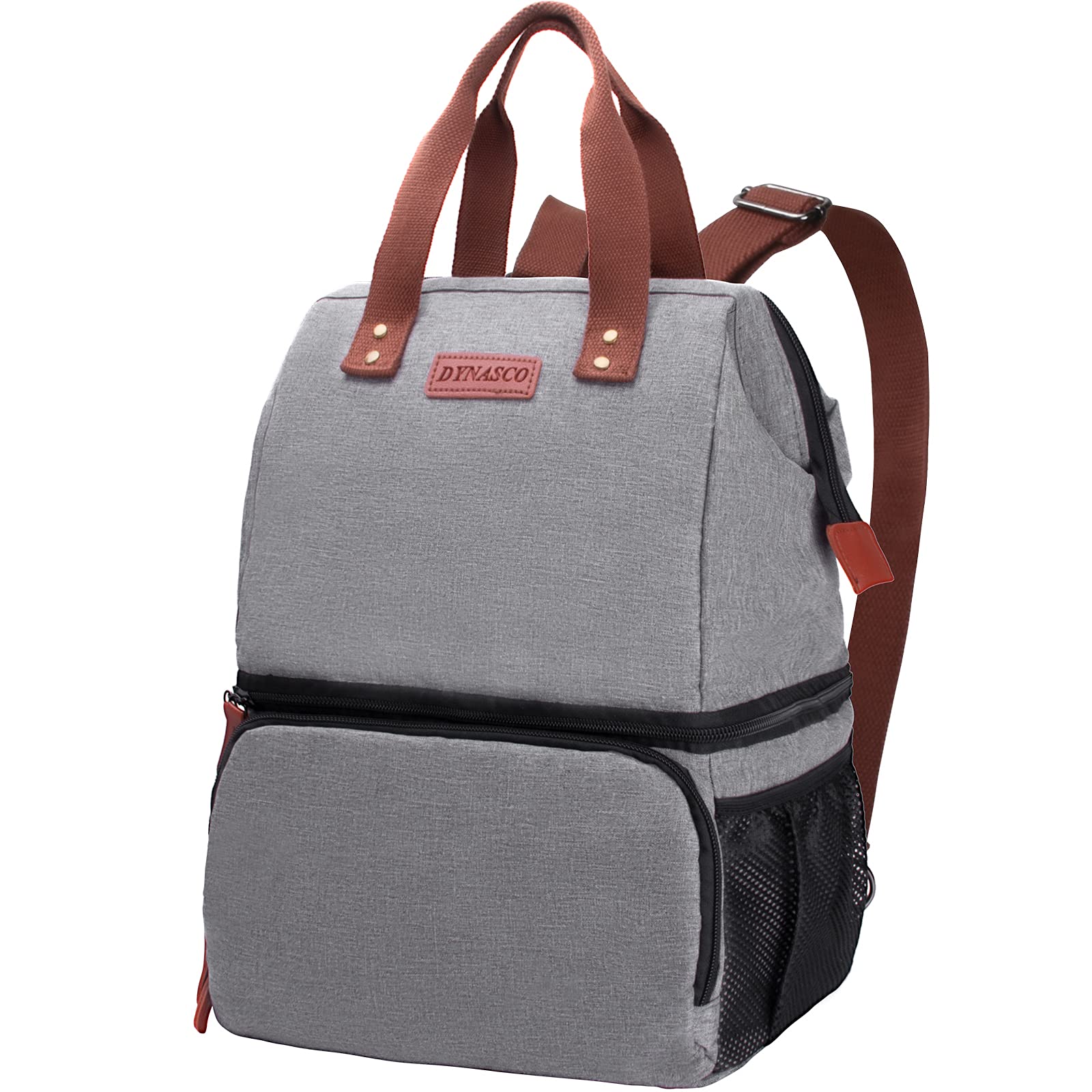 20L Insulated Cooler Backpack for Women & Men - Leakproof Double Layer Thermal Lunch Bag for Beach, Travel, Picnic, Hiking & Work - Perfect for Outdoor Adventures & Office Commutes (Gray)