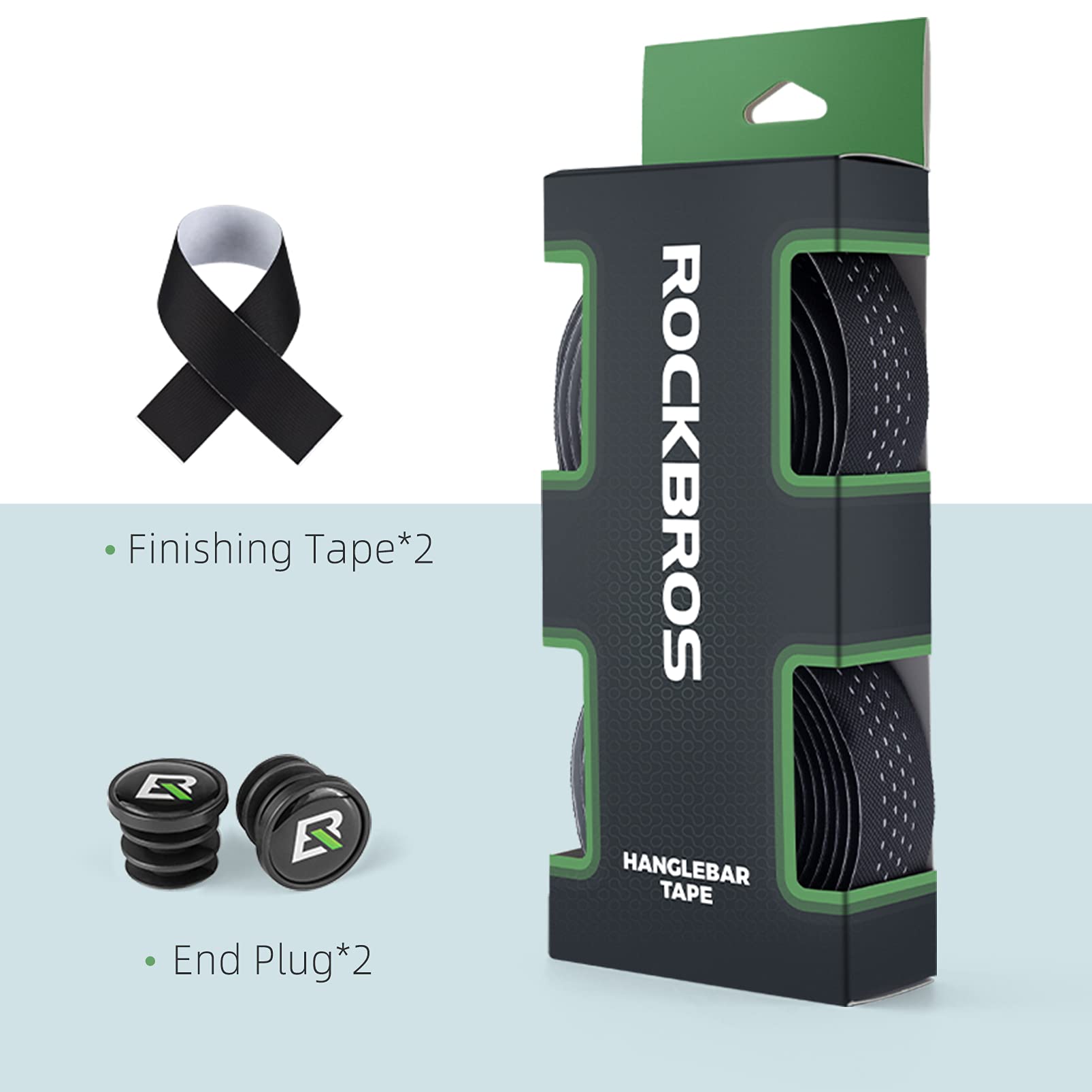 ROCKBROS Non-Slip Bicycle Handlebar Tape - Premium Road Bike Grip Tape for Shock Absorption & Comfort - Perfect for Cycling, Commuting & Long-Distance Riding