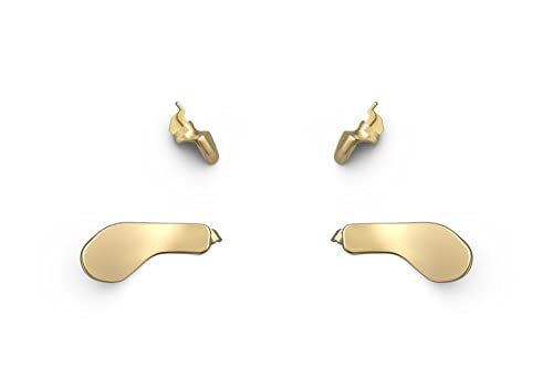 MOJOXR 4-Pack Metal Back Paddles for PS5 DualSense Edge Wireless Controller - 2 Swappable Sets, Original Replacement Parts for PlayStation 5 Edge Controller - Enhanced Gaming Performance (Gold) | Perfect for Competitive Gaming & FPS Shooters