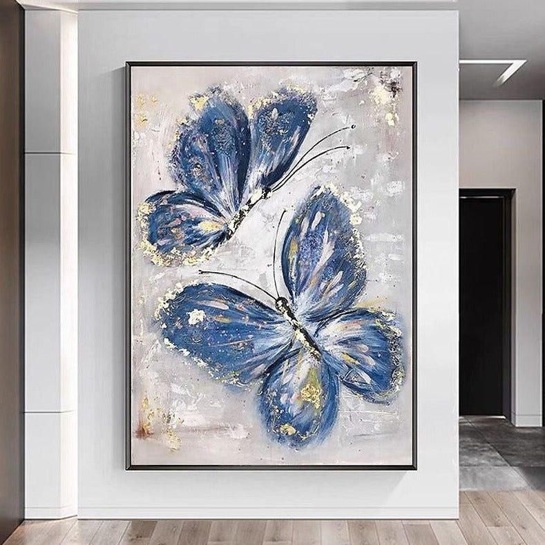 Blue Butterflies Decor - Handmade Butterfly Wall Art for Home & Garden Decorations | Perfect for Bedroom, Living Room, Wedding & Party Decor