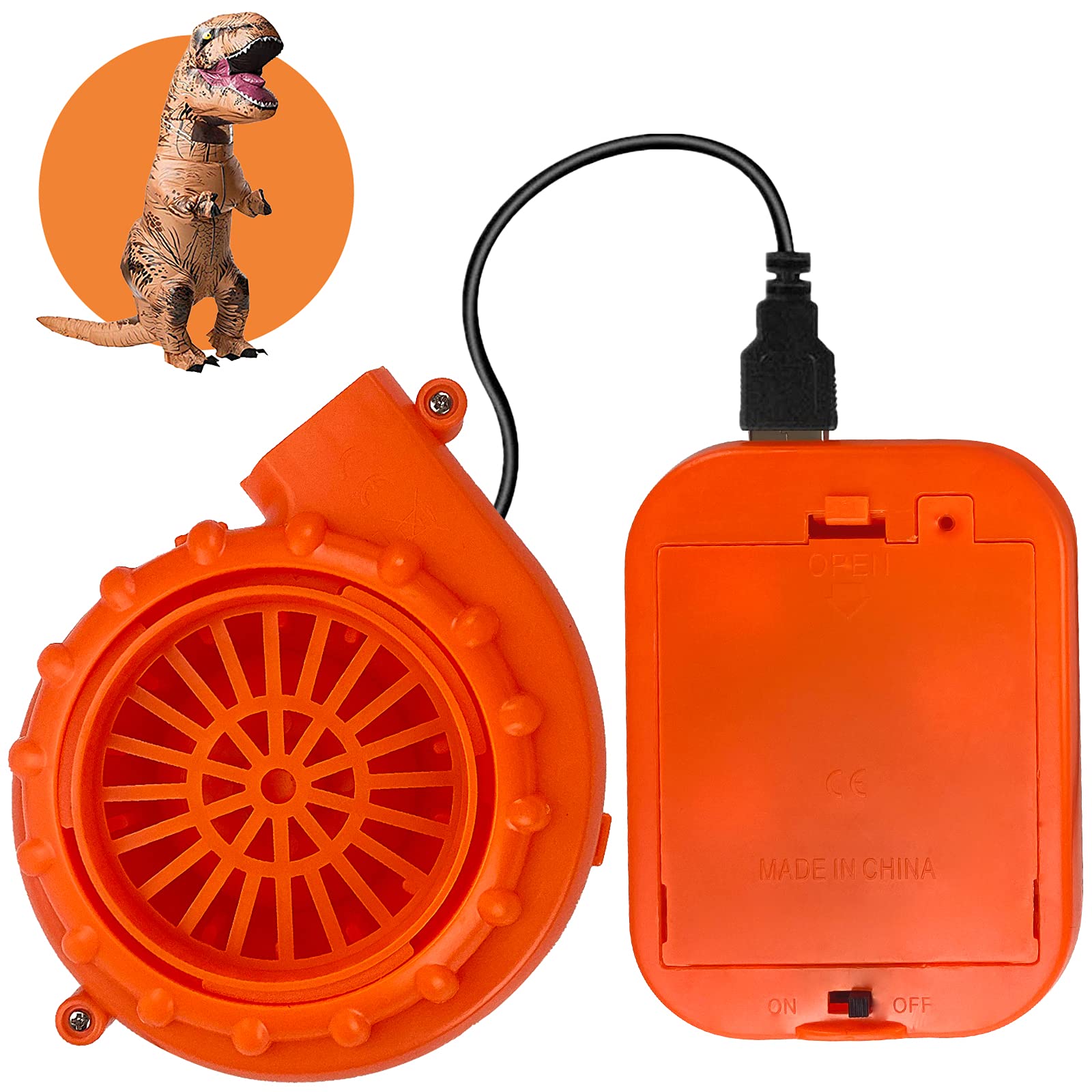 2 Pack Mini Blower Fan for Inflatable Costumes - Halloween Party Accessory