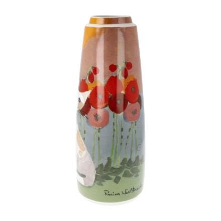 Rosina Wachtmeister Summer in Garden Vase - 26.5cm Hand-Painted Ceramic Flower Vase for Home Decor, Wedding Centerpiece & Gift Idea