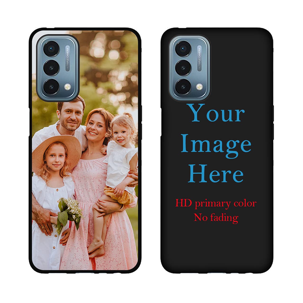 Custom OnePlus Nord N200 5G Phone Case - Personalized Photo & Text Name Design - Anti-Scratch Soft TPU Protective Cover (Black) - Perfect for Daily Use, Travel & Gifts