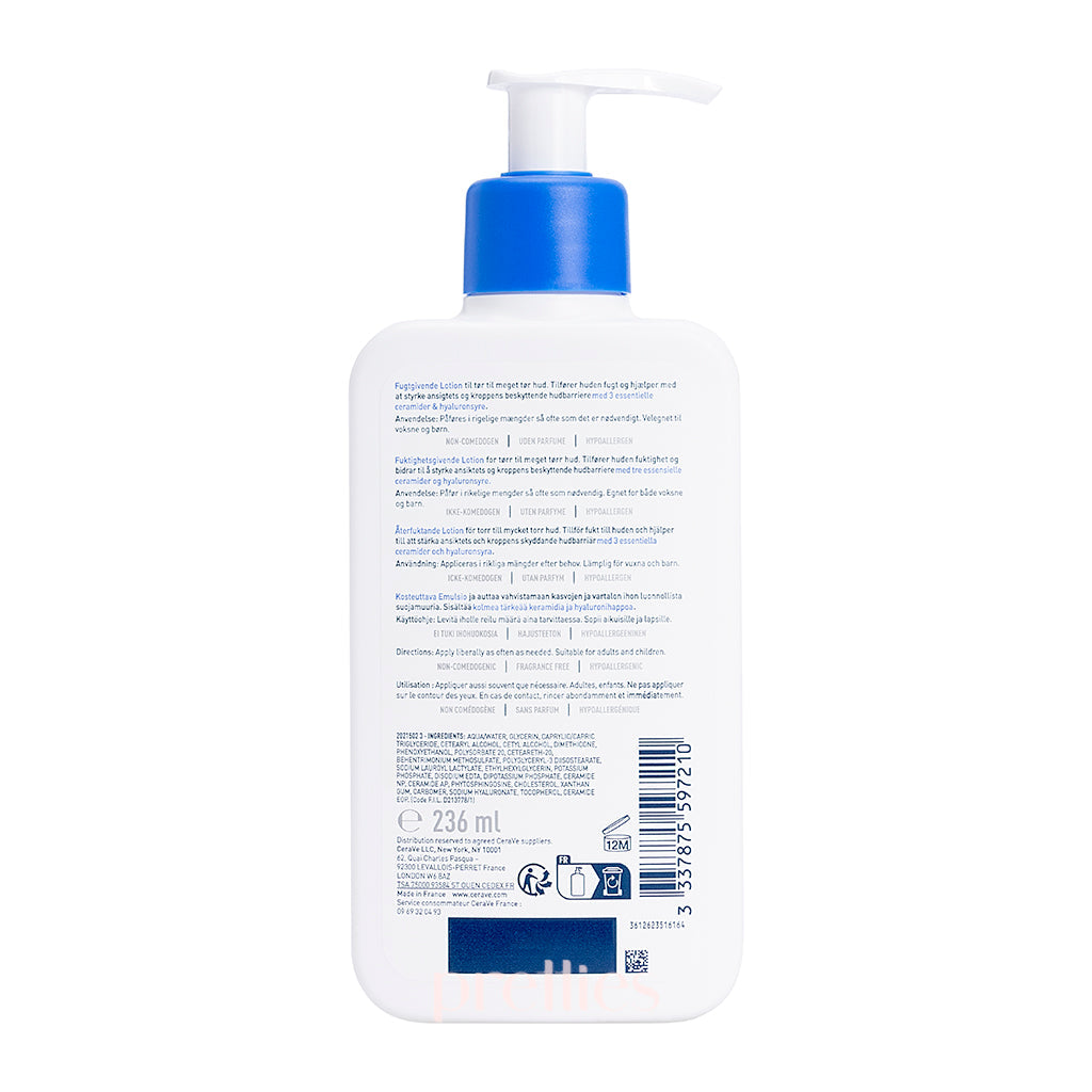 CeraVe Moisturizing Lotion 236ml | Daily Face & Body Moisturizer for Dry Skin | Fragrance-Free & Non-Comedogenic | Perfect for Day & Night Use