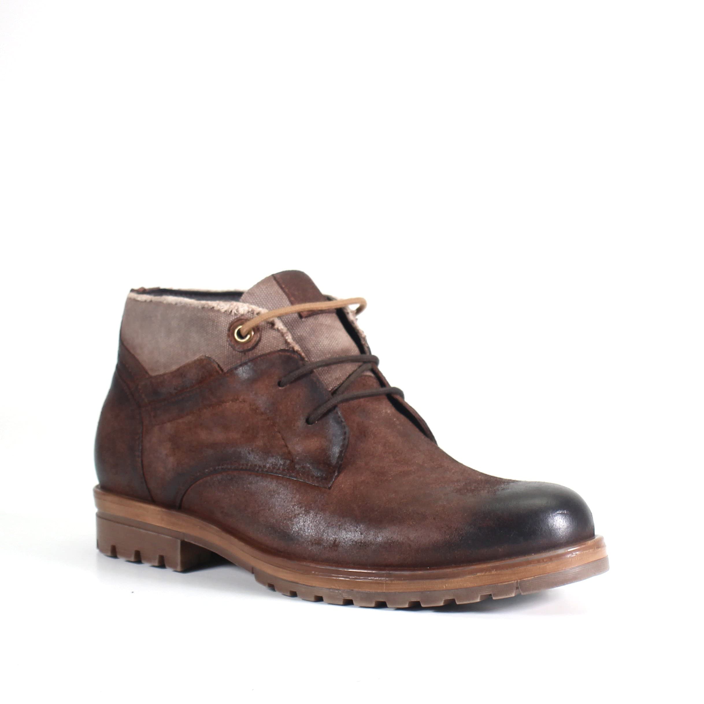 Men's York Town Genuine Leather Distressed Cushioned Chukka Boots - Comfortable Testosterone Shoes for Casual Wear & Outdoor Activities