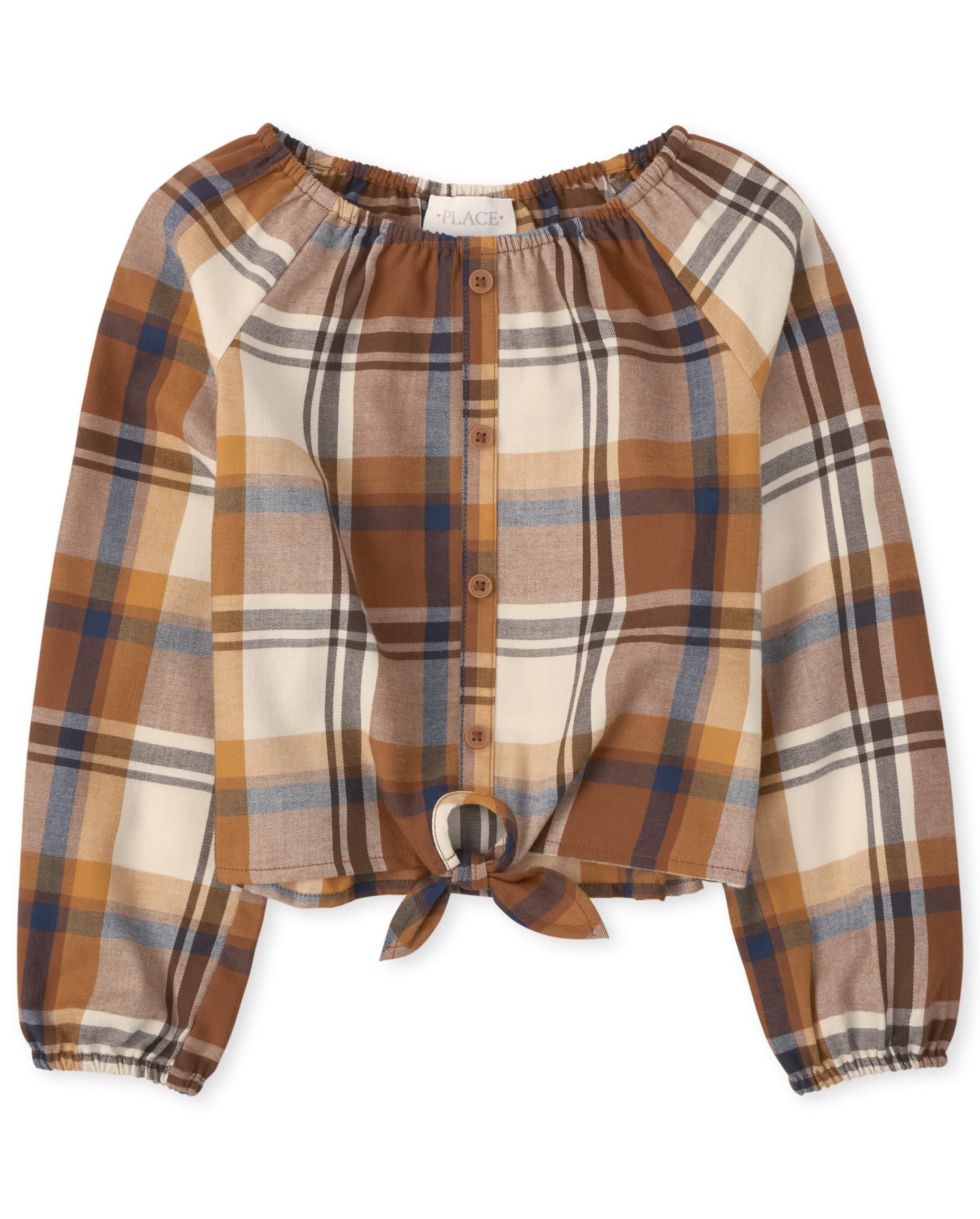 The Children's Place Girls' Long Sleeve Fashion Shirt - Cute & Comfortable Cotton Top for School, Playdates & Special Occasions