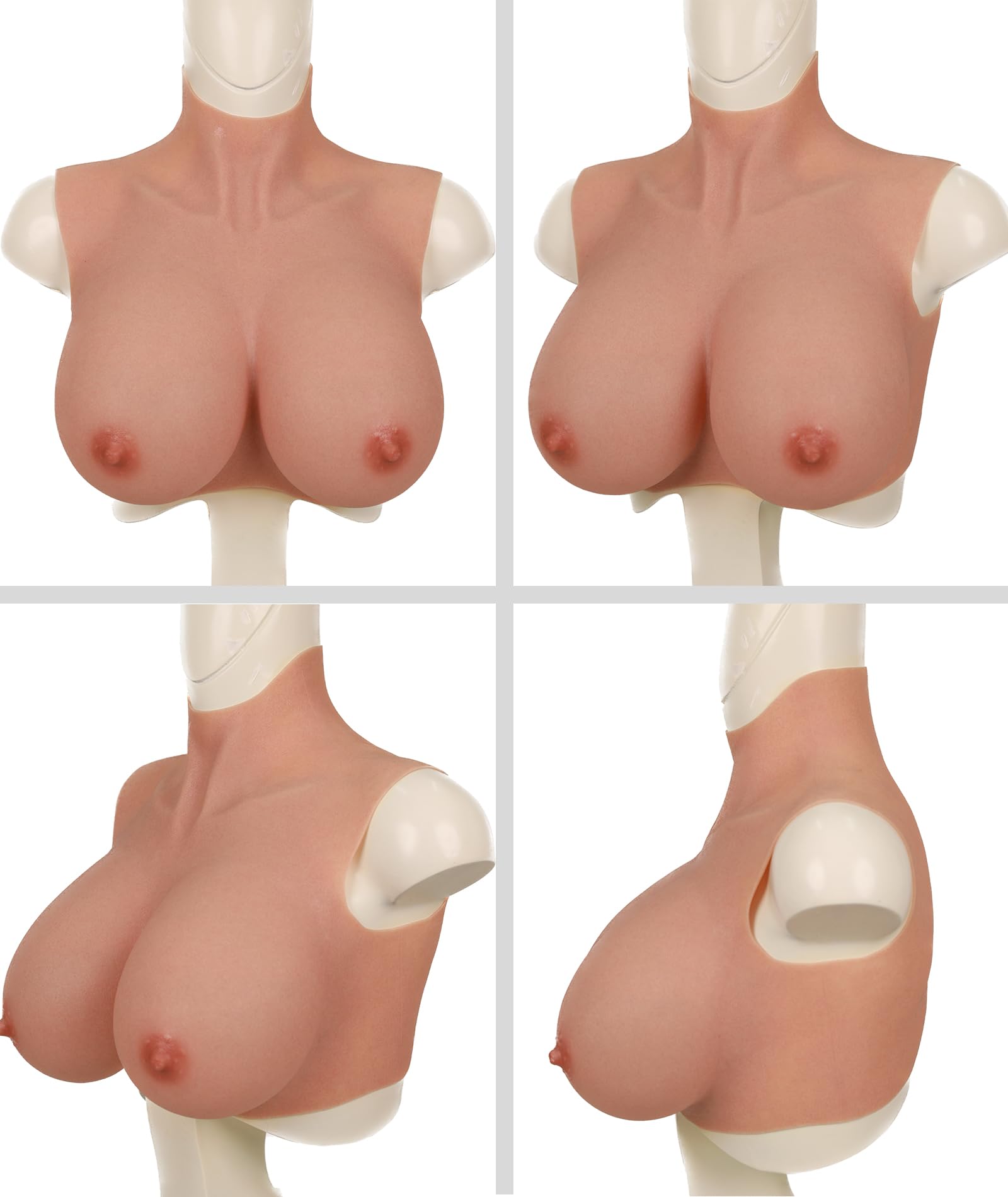 Premium Silicone Breastplate - Realistic Fake Boobs B-I Cup for Transgender, Cosplay & Drag Queen | Comfortable & Natural-Looking Breast Forms for Crossdressing, Halloween & Performance