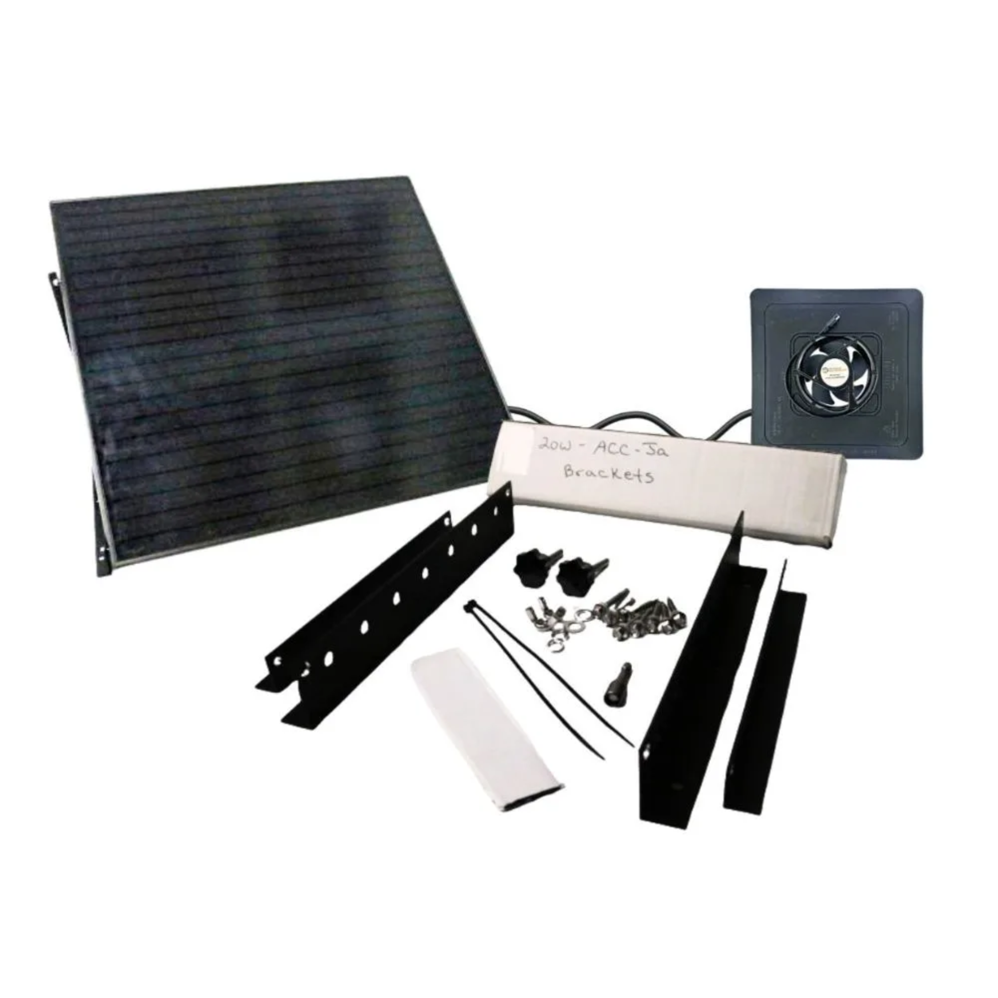 iSolar 20W106 FLEX CRL Modular Solar Attic Fan with Anti-Gust Sidewall Vent Bundle - High Efficiency Solar Powered Roof Ventilation System for Home Cooling & Energy Savings | Perfect for Residential Houses, Barns & Garages
