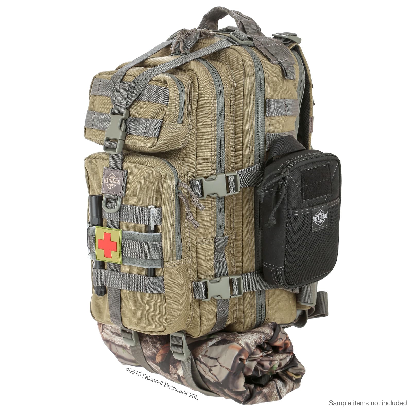 MAXPEDITION Falcon-II 23L Tactical Backpack | Military-Grade MOLLE Survival Pack | Bug Out Bag & EDC Backpack for Outdoor Adventures, Hiking & Emergency Preparedness