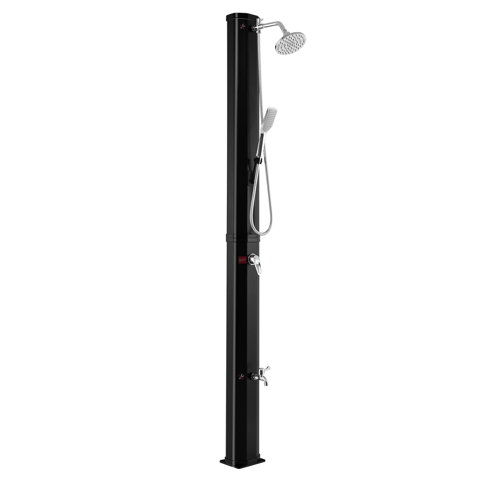Giantex 7.2 FT Outdoor Solar Shower with Temperature Control - 9.3 Gallon Portable Camping Shower with Adjustable Pressure & Foot Tap - Perfect for Backyard, Pool, Beach, RV, and Outdoor Adventures