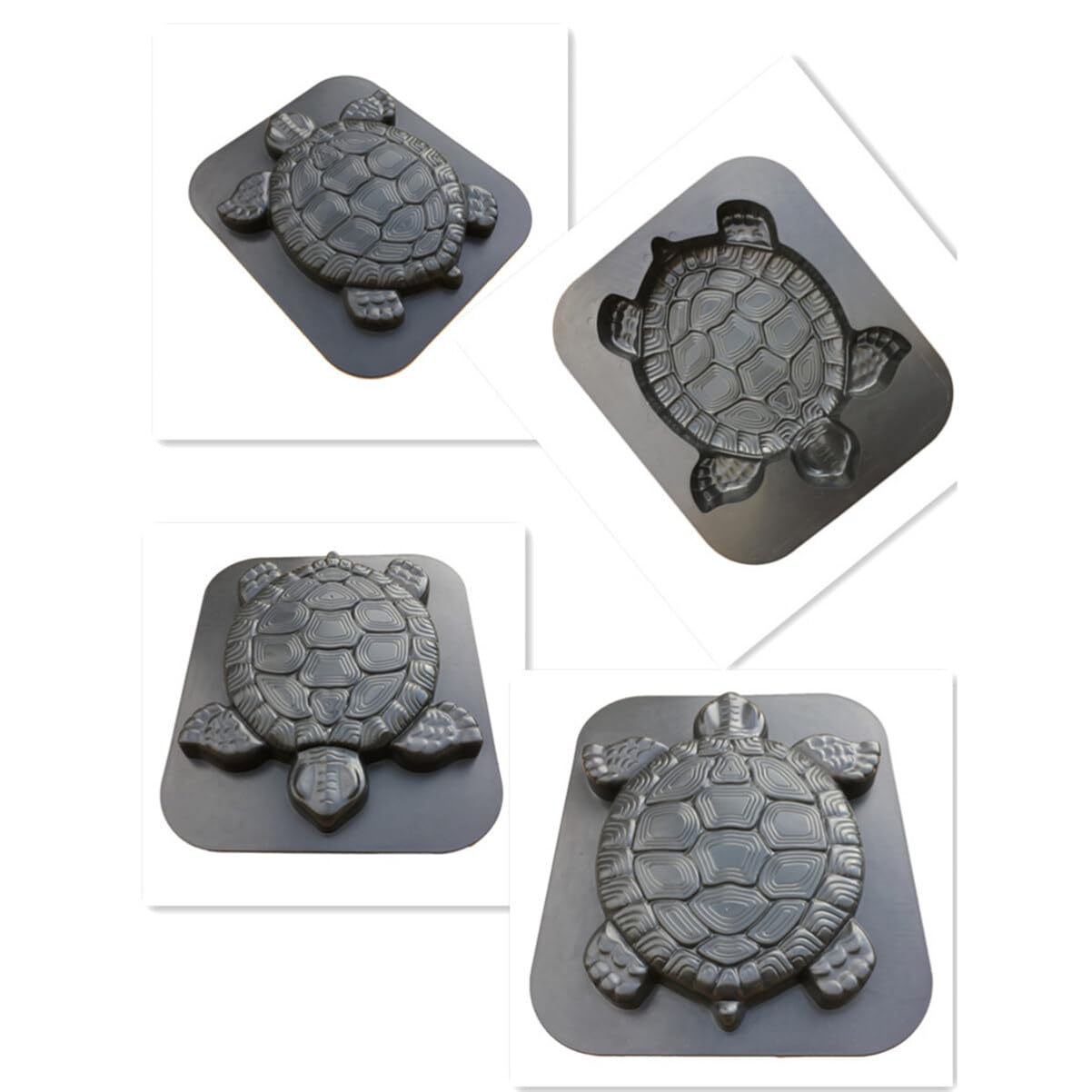 USHOBE Turtle Shaped Stepping Stone Mold - Reusable DIY Concrete Cement Path Maker for Garden, Lawn & Driveway Paving | Create Beautiful Walkways & Decorative Garden Paths