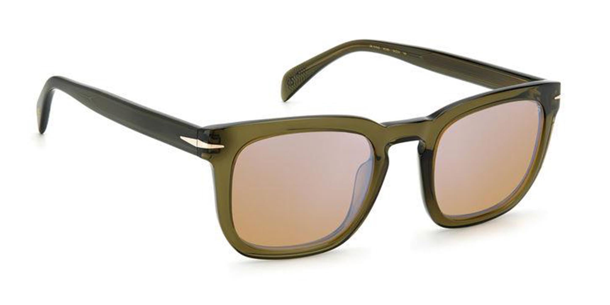 David Beckham DB7076/S Men's Sunglasses - Polarized UV Protection Aviator Style for Driving, Outdoor & Fashion