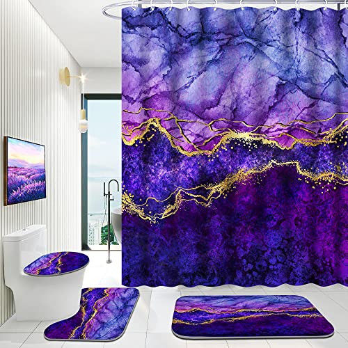 B-gold Purple Marble