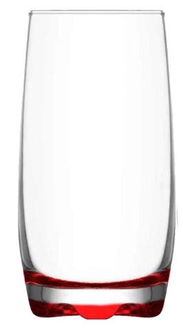 EDGE 99 Multicolored Highball Glasses Set of 6 - 390 ML (13.2 oz) Premium Drinking Tumblers for Cocktails, Iced Tea & Home Bar - Dishwasher Safe & Shatter Resistant