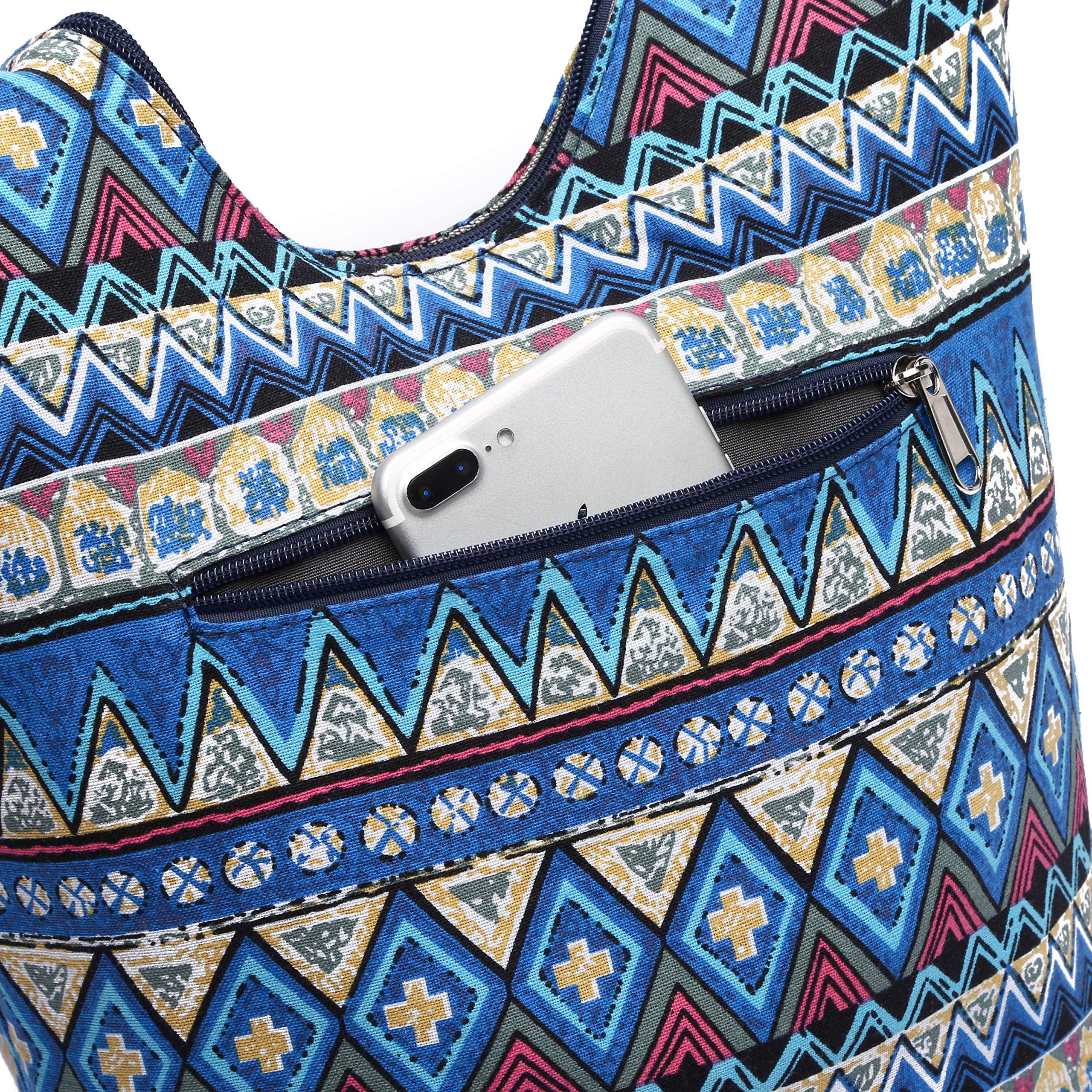 Stylish Women's Canvas Shoulder Bag - Bohemian Crossbody Purse with Animal Print for Casual & Travel Use | Hippie Hobo Handbag for Everyday Outfits & Festivals