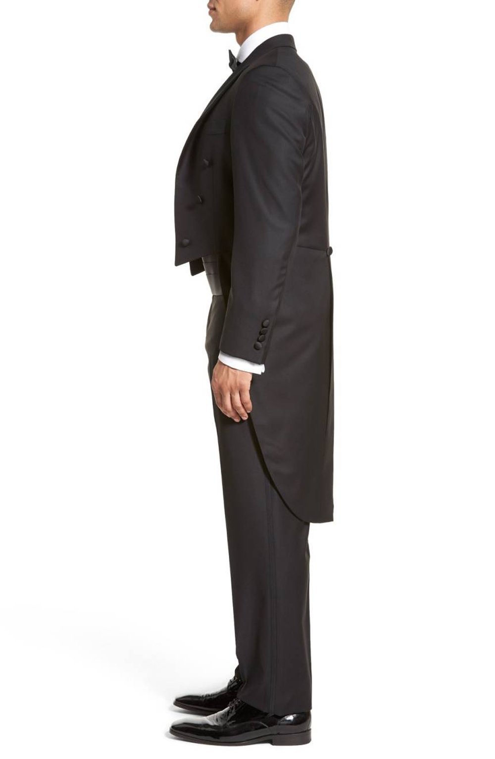 Premium Men's Tail Tuxedo 2-Piece Suit Set - Formal Tailcoat Jacket & Dress Pants for Weddings, Prom, Black Tie Events & Special Occasions