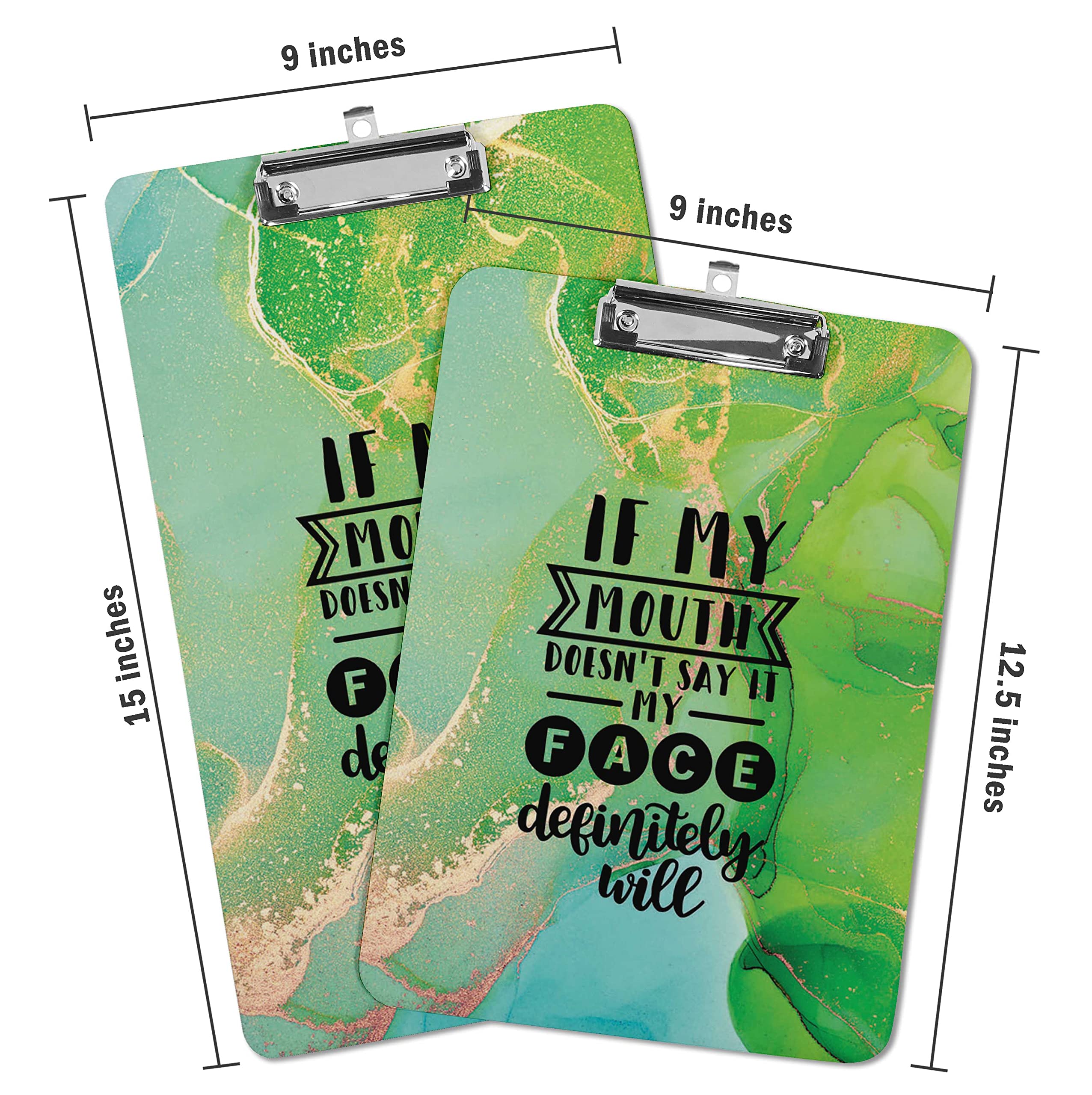 Double Sided Dry Erase Clipboard 9x12.5 - Letter Size with Marker & Duster for Office & School