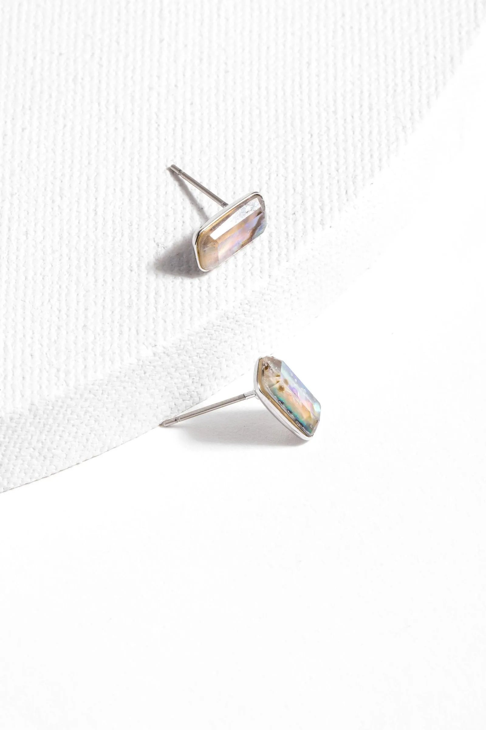 Prism Baguette Mini Stud Earrings for Women - Sparkling Cubic Zirconia Crystal Dangle Earrings - Perfect for Parties, Weddings & Everyday Wear