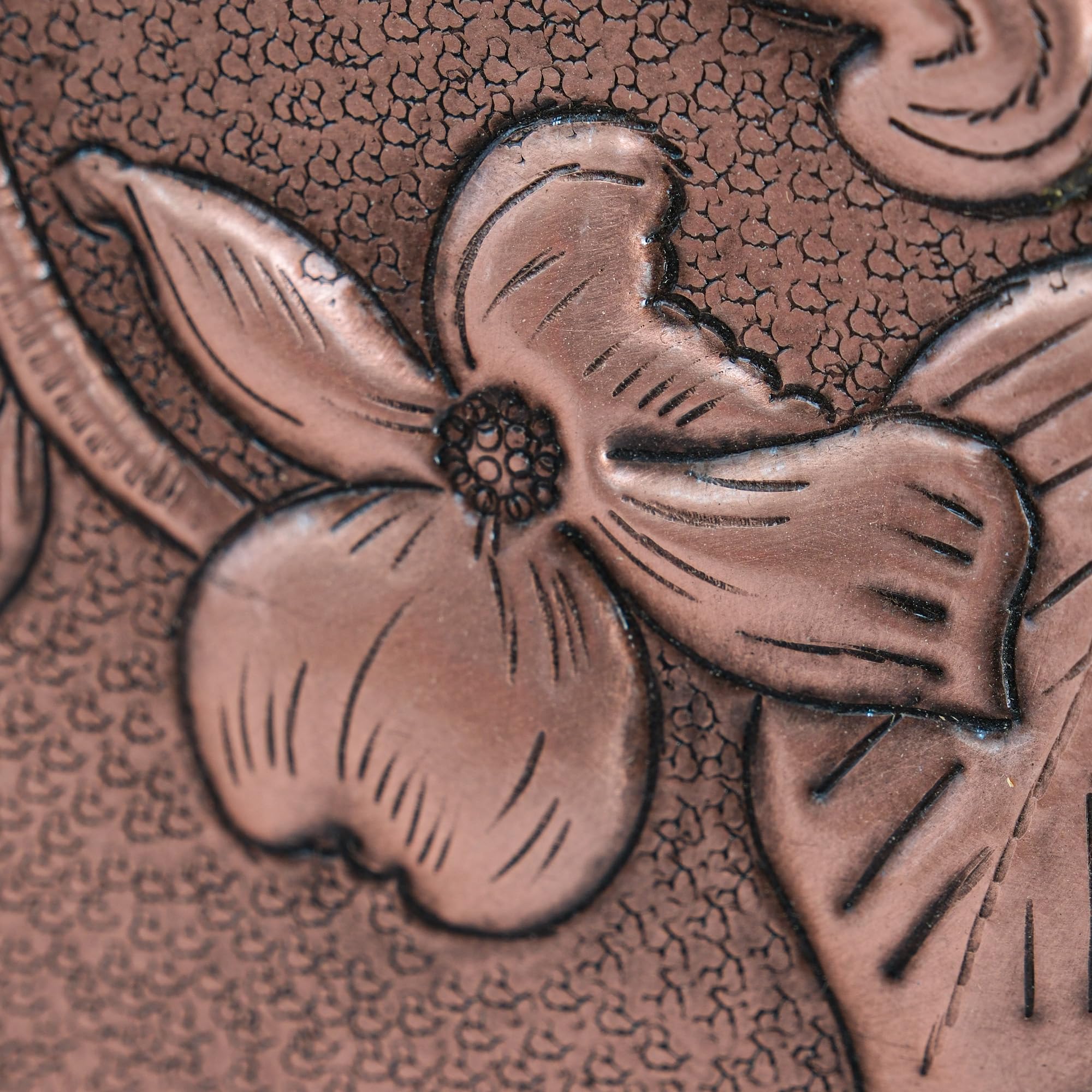 Handmade Copper Backsplash Tile - Dogwood Branch with Flowers & Leaves Design, Custom Kitchen Backsplash Panel for Indoor & Outdoor Wall Decor | Perfect for Farmhouse, Rustic, and Modern Kitchens
