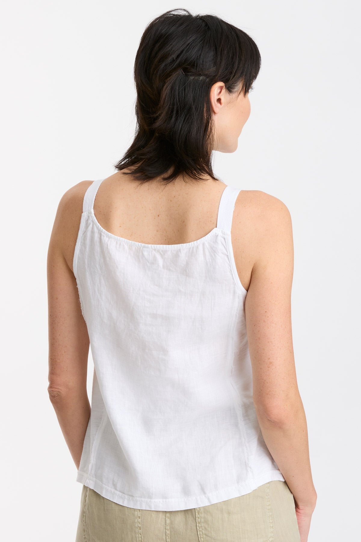 Kiesten Women's White Tank Top - Soft Breathable Casual Sleeveless Shirt for Summer, Gym, Yoga & Everyday Wear