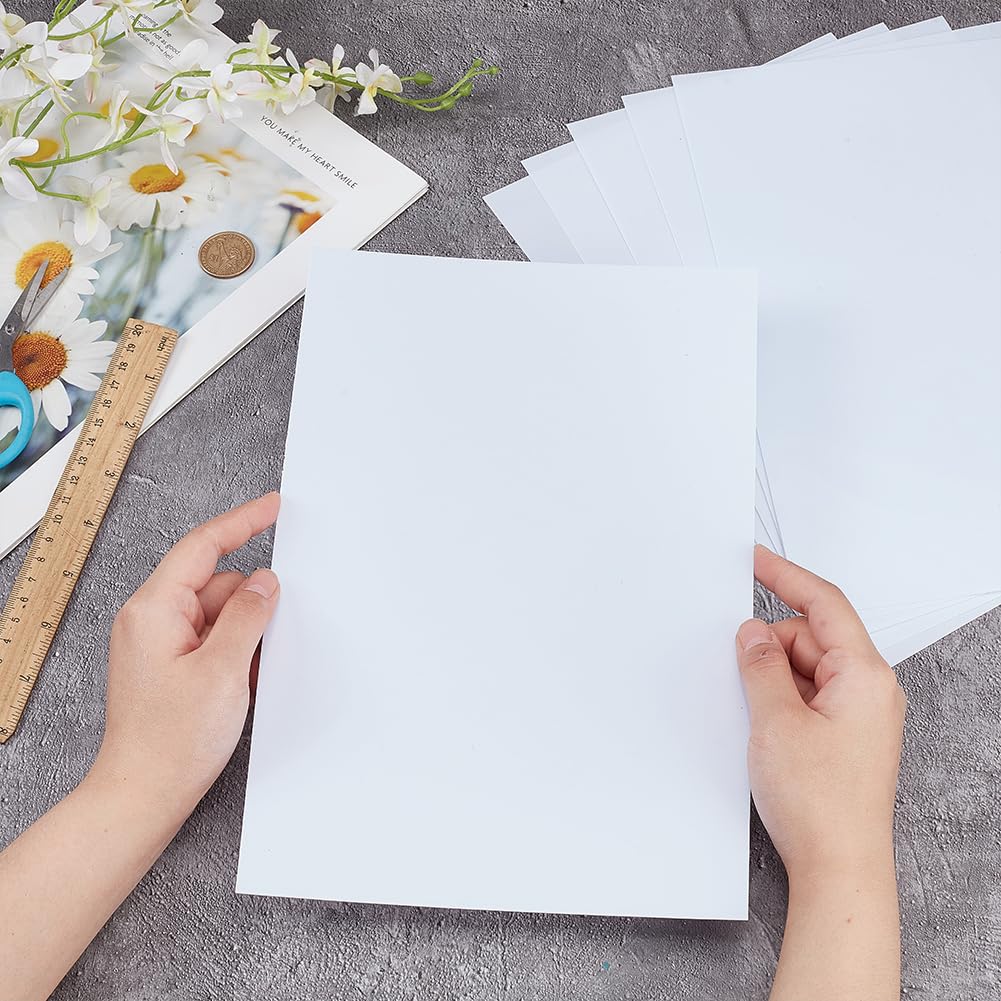 OLYCRAFT 2-Pack White ABS Plastic Sheets 11.8x7.9 Inches, 2mm Thick - Durable Hard Plastic Plates for Architectural Models, Sand Tables & DIY Building Projects - Perfect for Crafting, Prototyping and School Projects