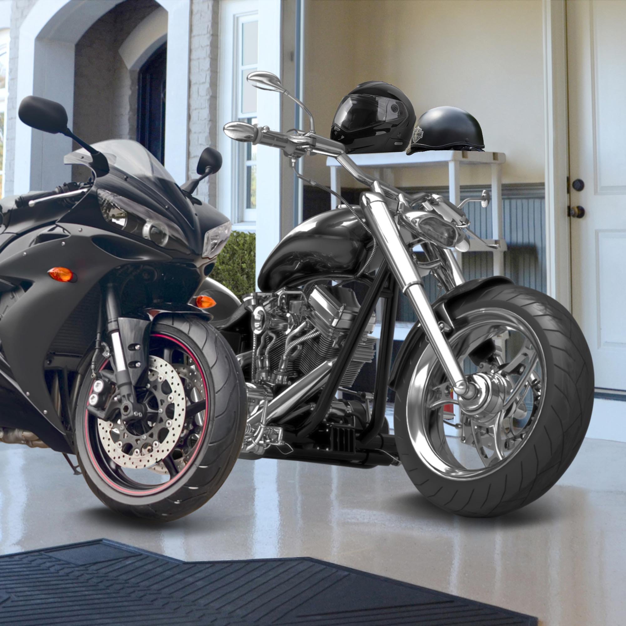 FANMATS 15354 MLB Houston Astros Motorcycle Floor Mat - Non-Slip Rubber Base for Harley, Cruiser & Sports Bikes - Perfect for Garage, Shed & Outdoor Parking Protection