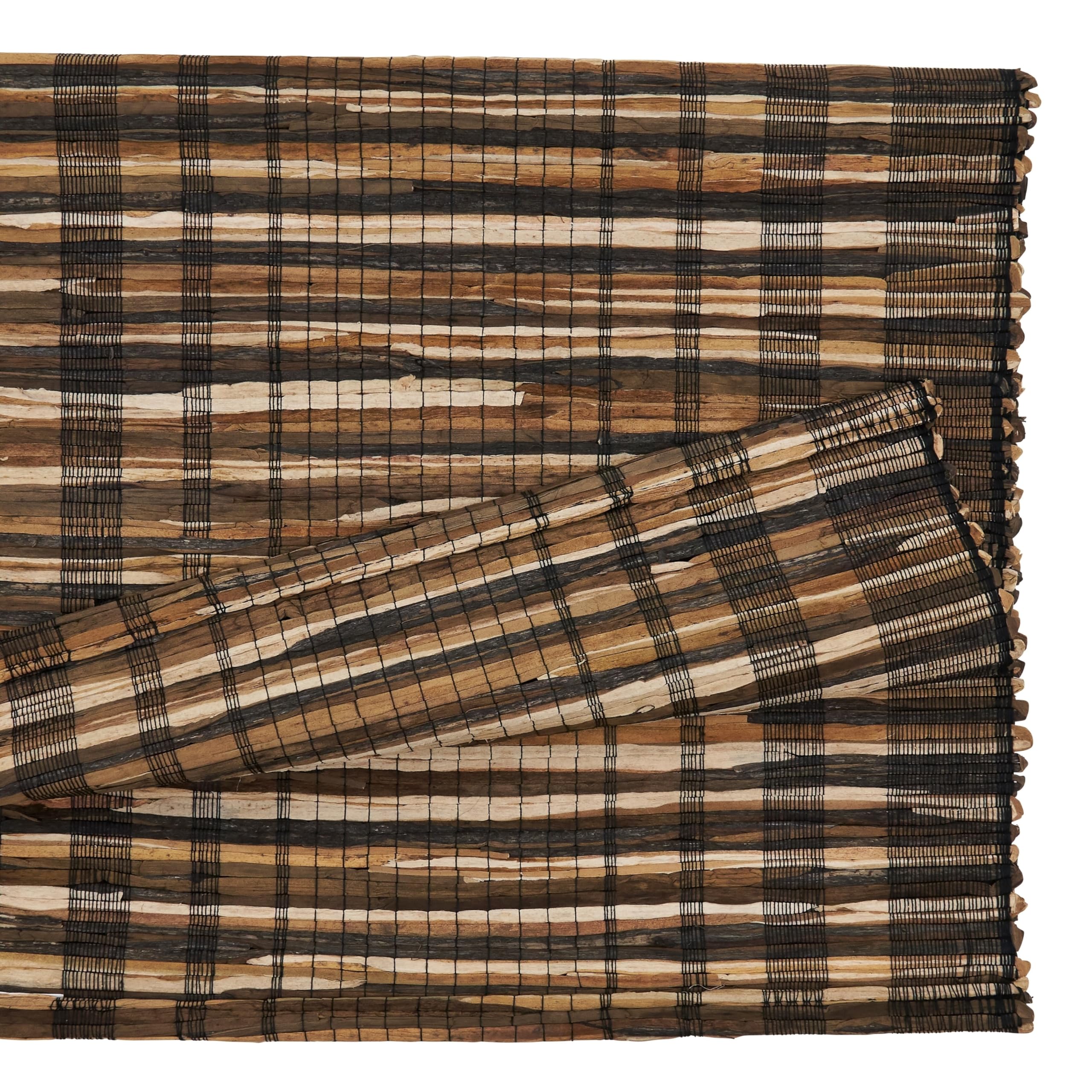 Eco-Friendly Striped Water Hyacinth Table Runner - Handwoven Natural Fiber Dining Table Decor for Farmhouse, Boho & Coastal Home Decor | Perfect for Weddings, Parties & Everyday Use