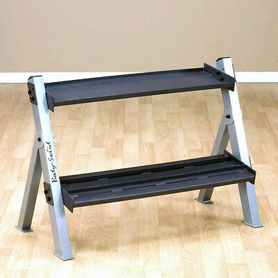 Body Solid 2-in-1 Reversible Dumbbell & Kettlebell Rack - Heavy Duty Weight Storage Organizer for Home Gym & Fitness Studio