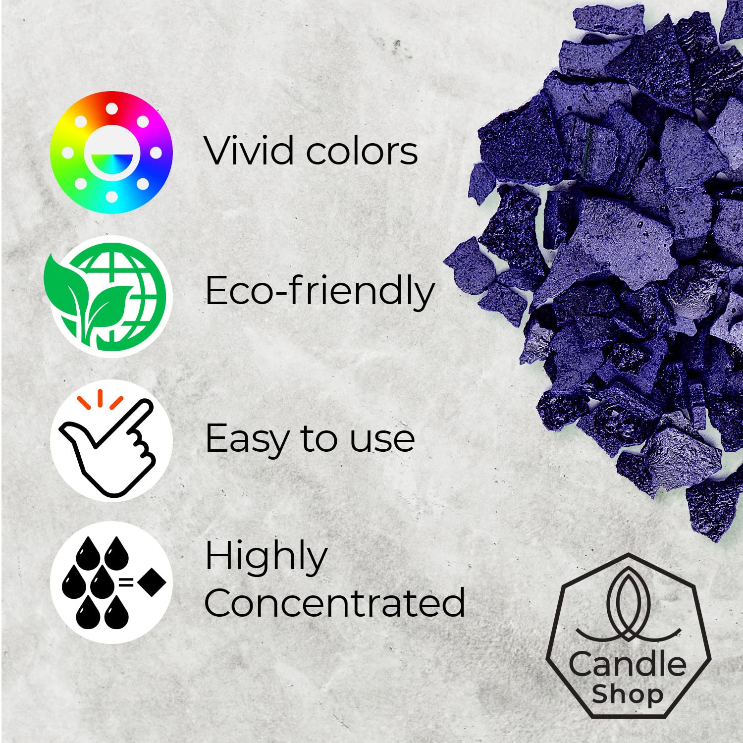 Dark Blue 2 oz Candle Wax Dye Chips - Premium Candle Making Supplies for DIY Soy & Beeswax Candles - Perfect for Home Decor, Gifts & Aromatherapy